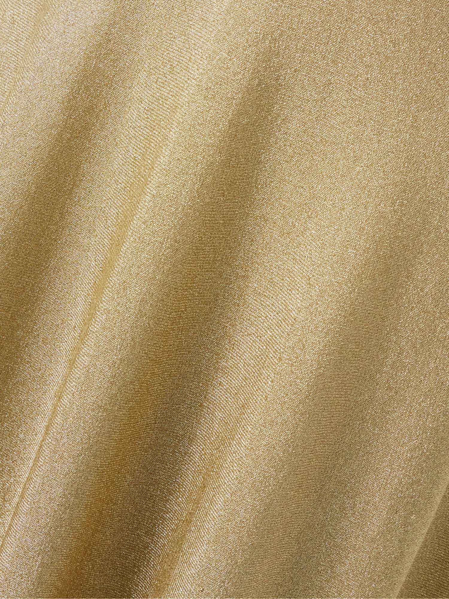 Khaite Melina Lurex Halterneck Midi Dress In Brown