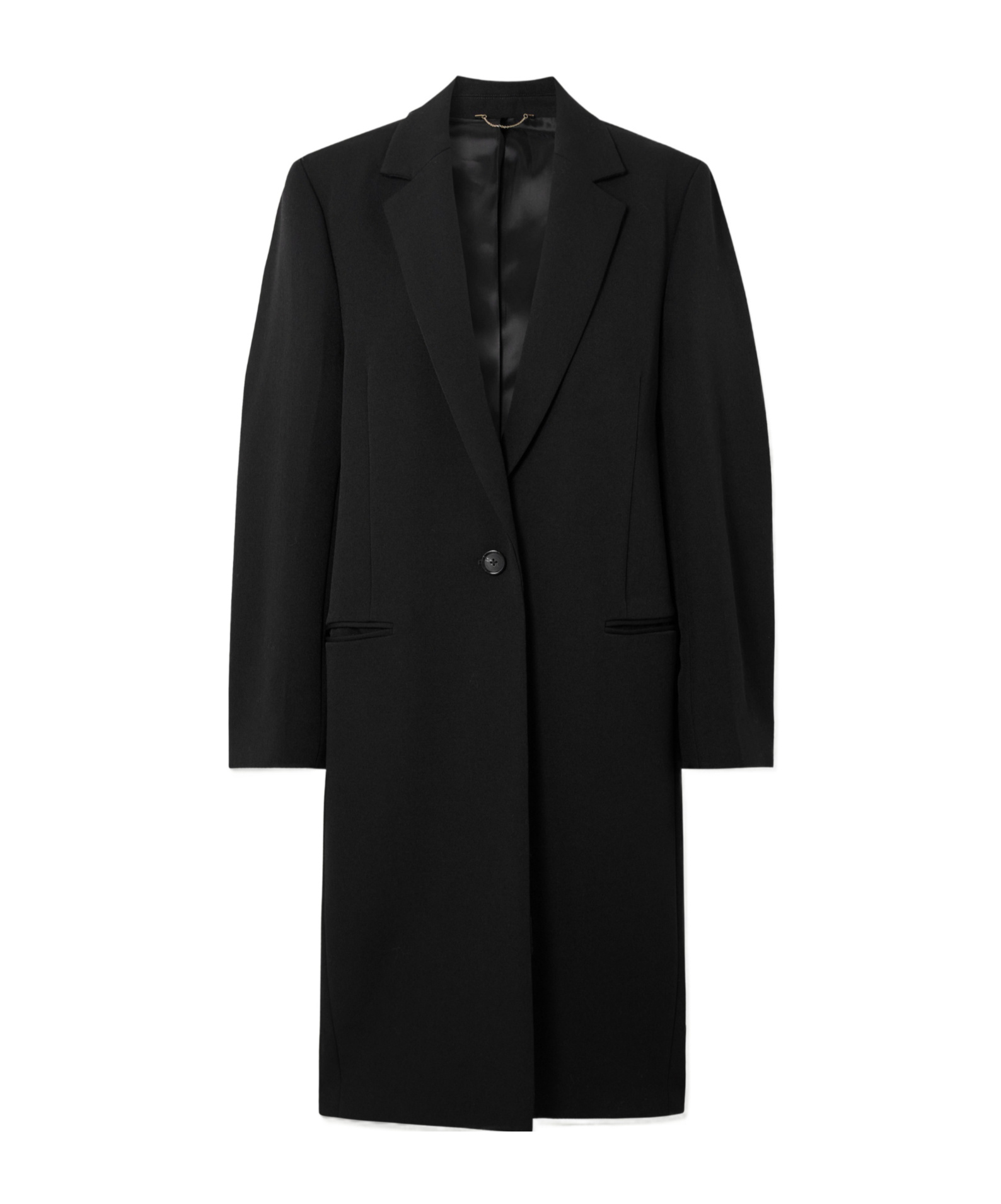 Totême Long-sleeved Coat In Black