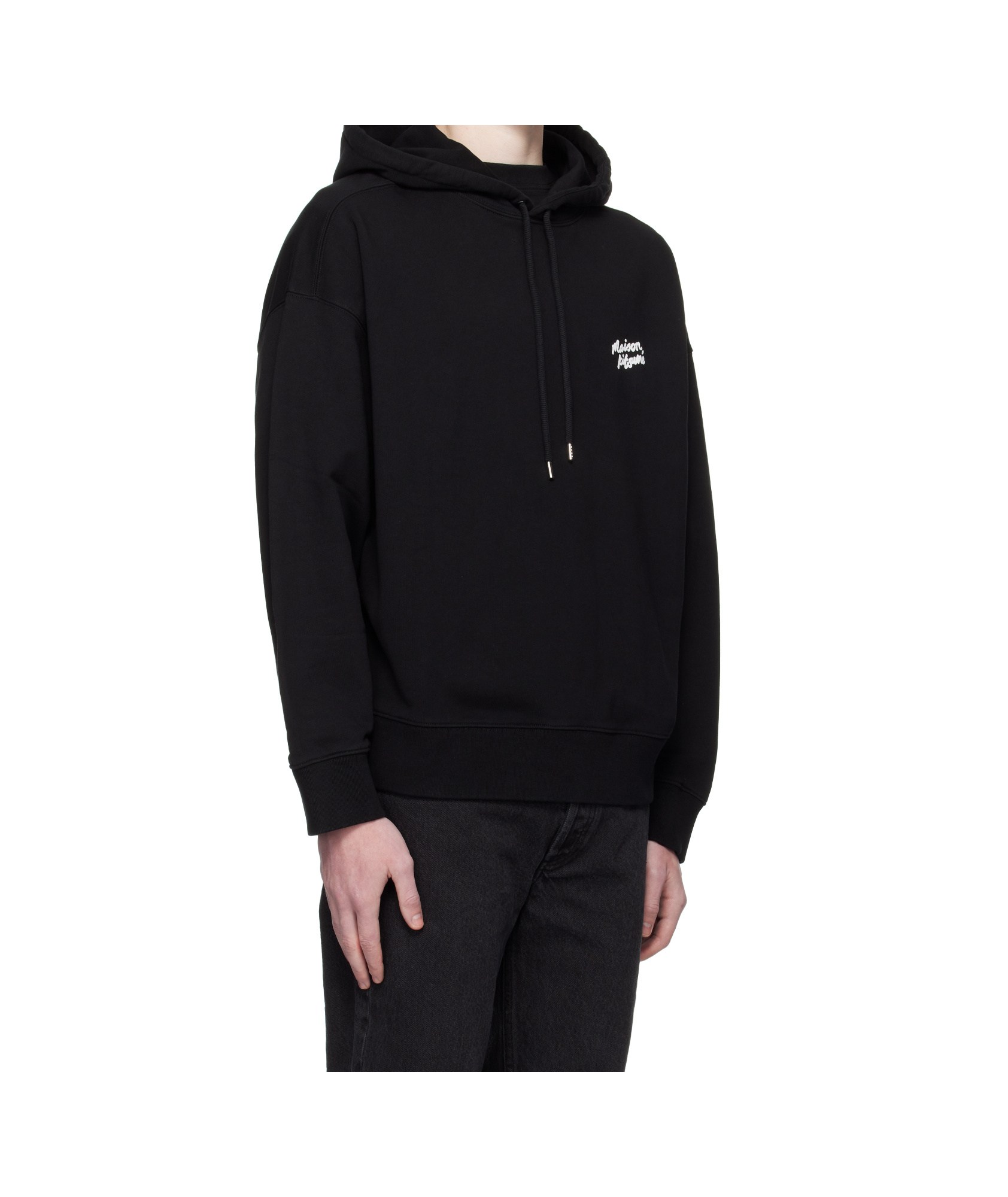 Maison Kitsuné Handwriting Hoodie In Black
