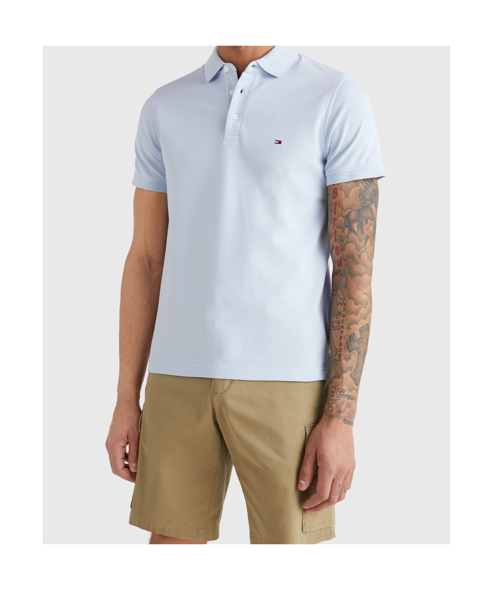 Tommy Hilfiger Regular Fit Cotton Polo In Blue