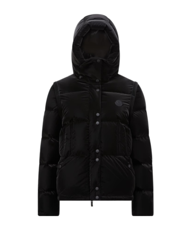 Moncler Logo-patch Padded Jacket In Black