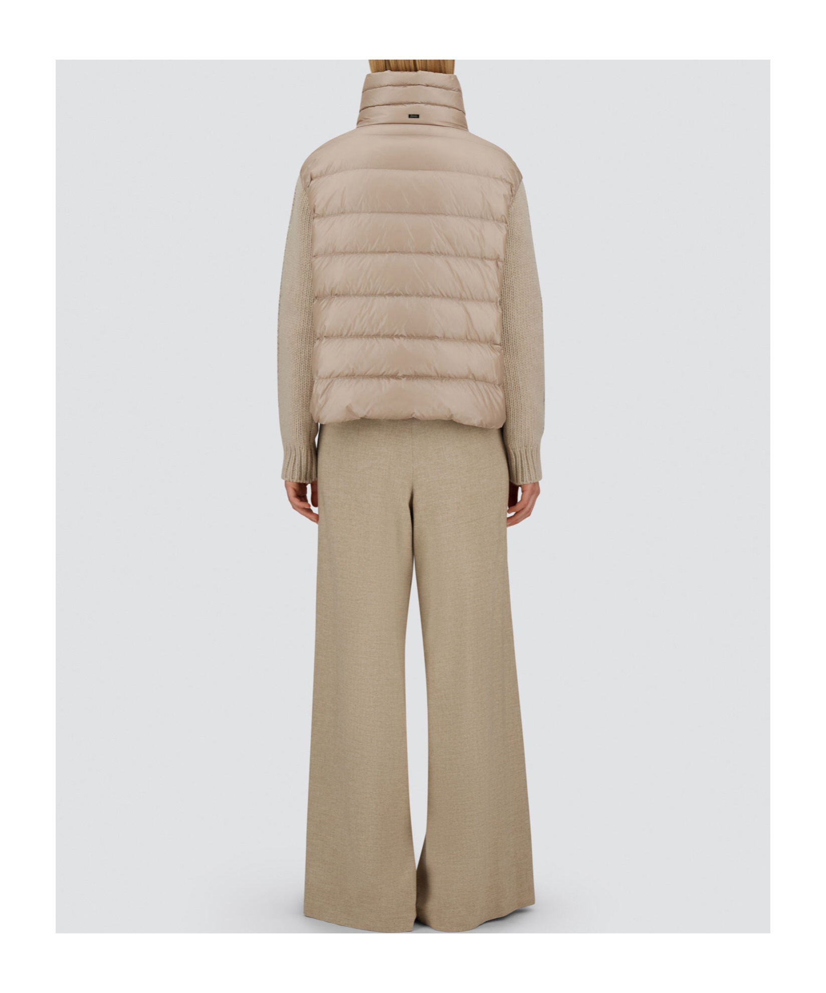 Herno Panelled Puffer Jacket In Neutral