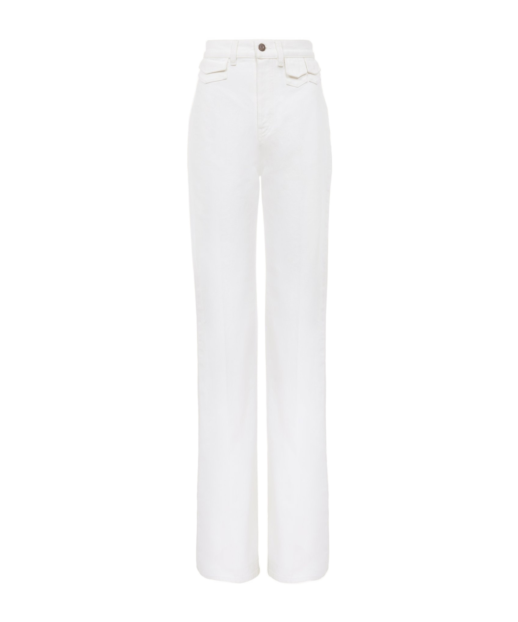 Chloé Rigid High-rise Organic Denim Flared Jeans In White