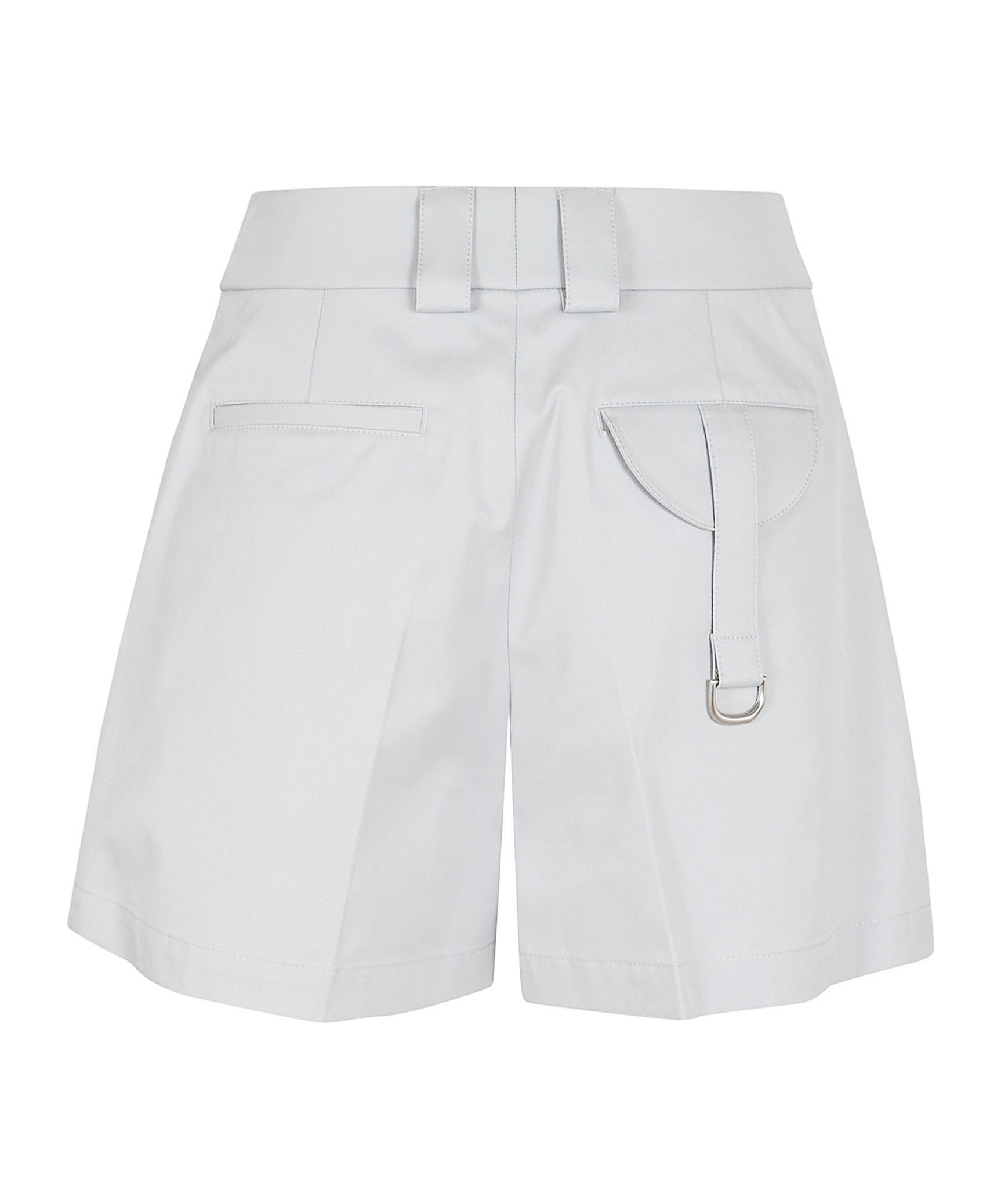 Off-white High-waisted Cotton Shorts In White