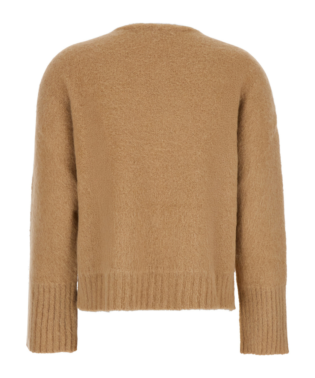 Antonelli Adriano Beige Sweater With Brushed-effect In Wool Blend Woman In Brown