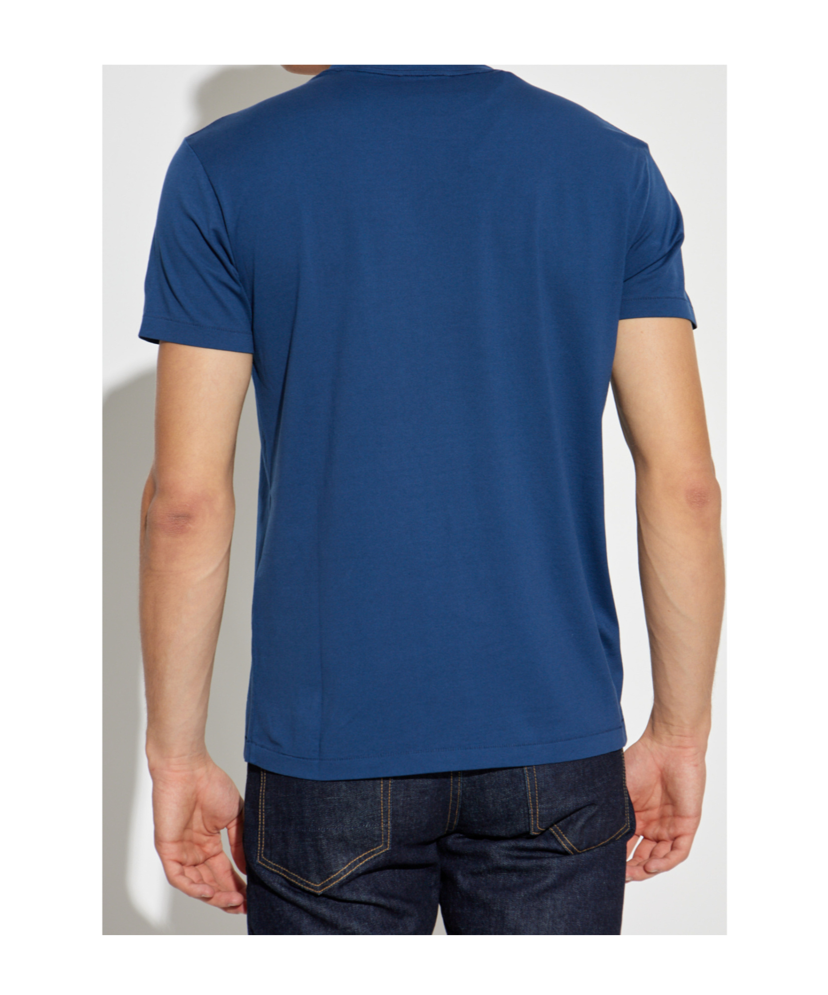Tom Ford Crew-neck Short-sleeve T-shirt In Blue