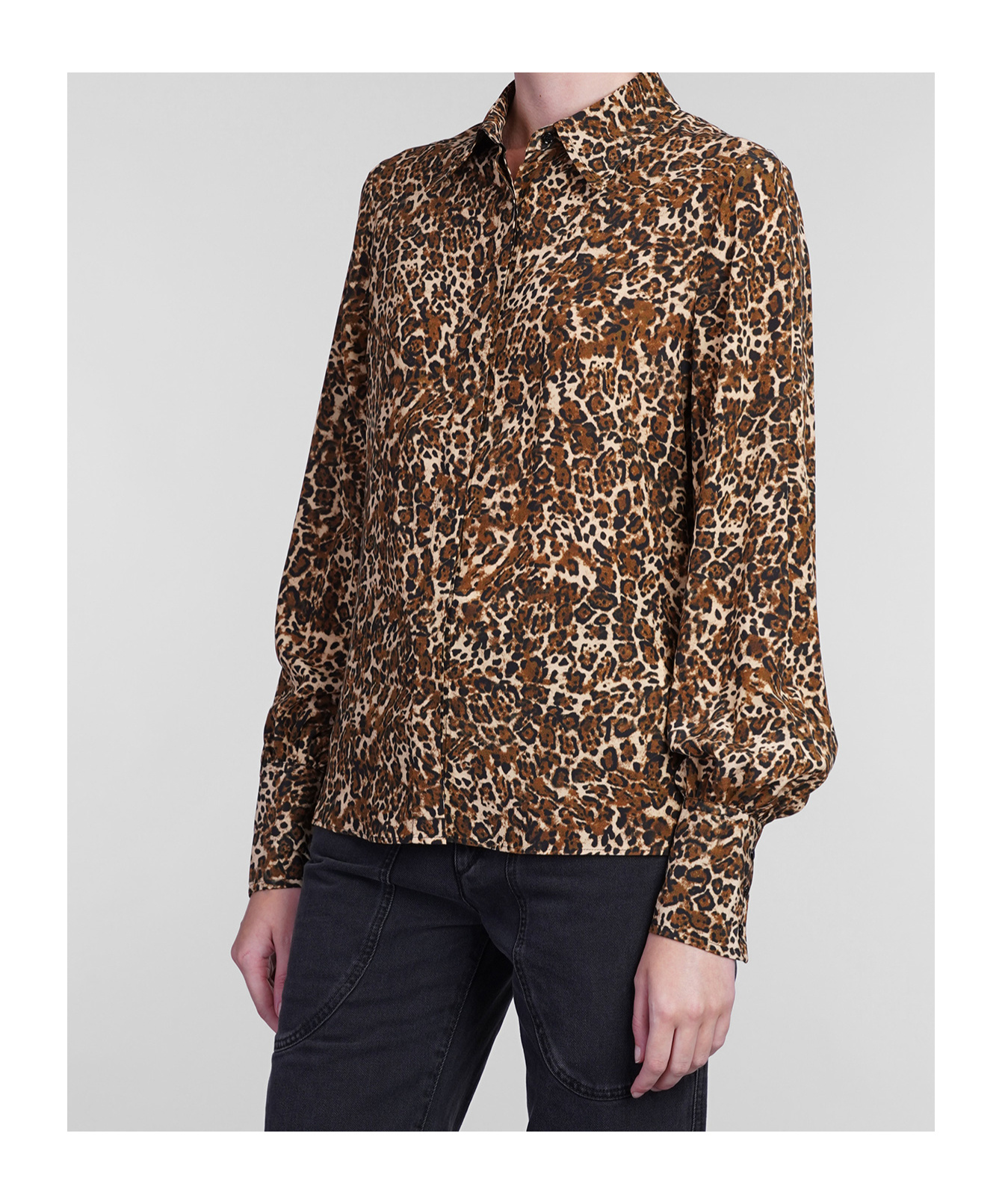 Isabel Marant 'teysa Silk Leopard Print In Brown