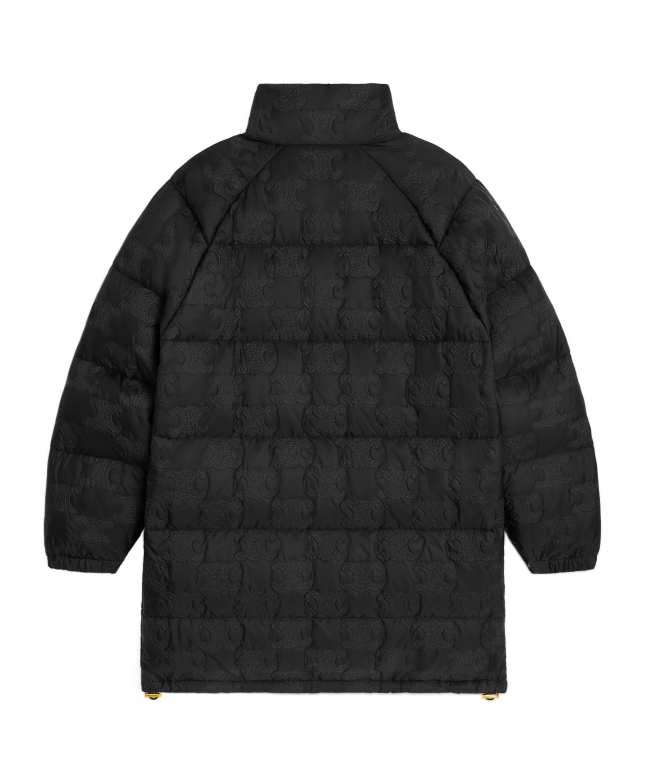 Celine Long Down Jacket In Black