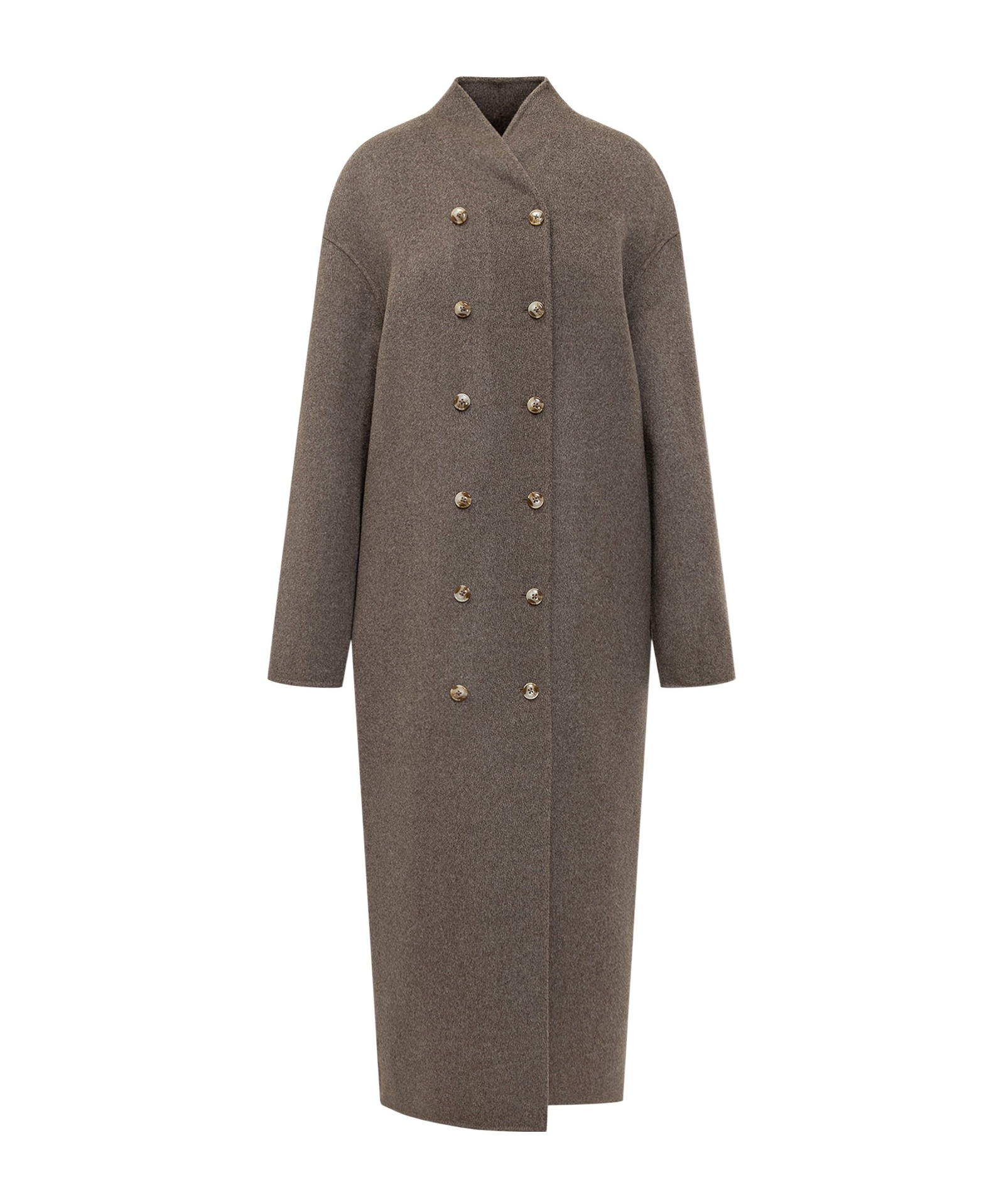 Loulou Studio Double-breasted Coat In Brown