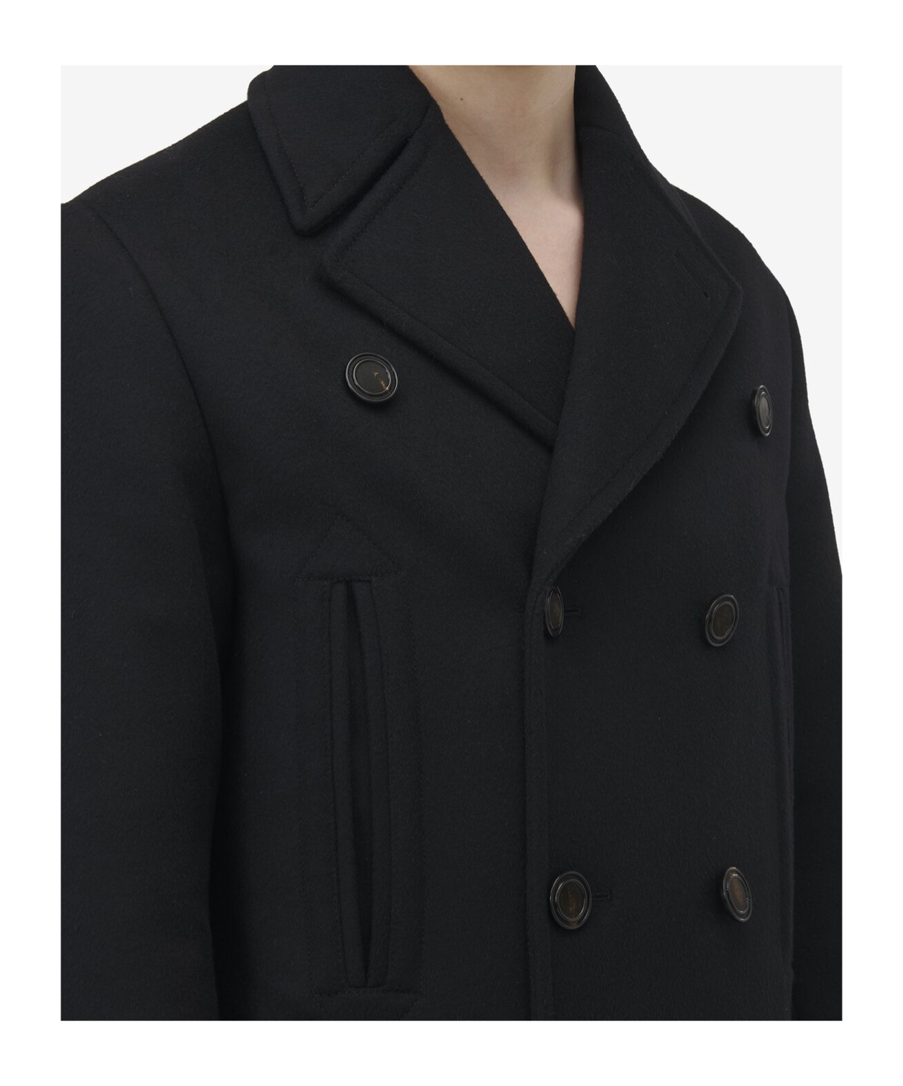 Alexander Mcqueen Wool Double-breasted Jacket In Black