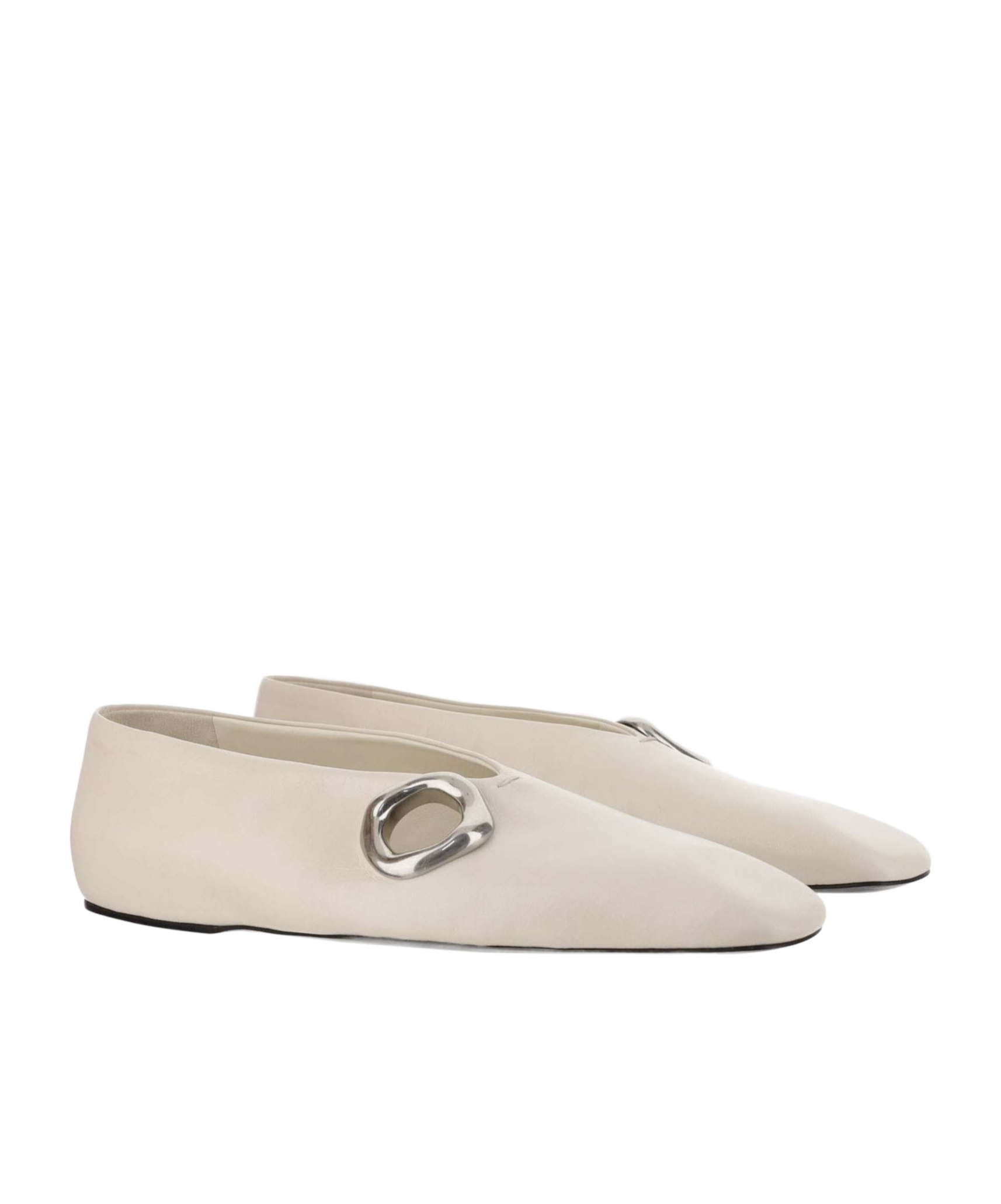 JIL SANDER LEATHER BALLERINA SHOES 