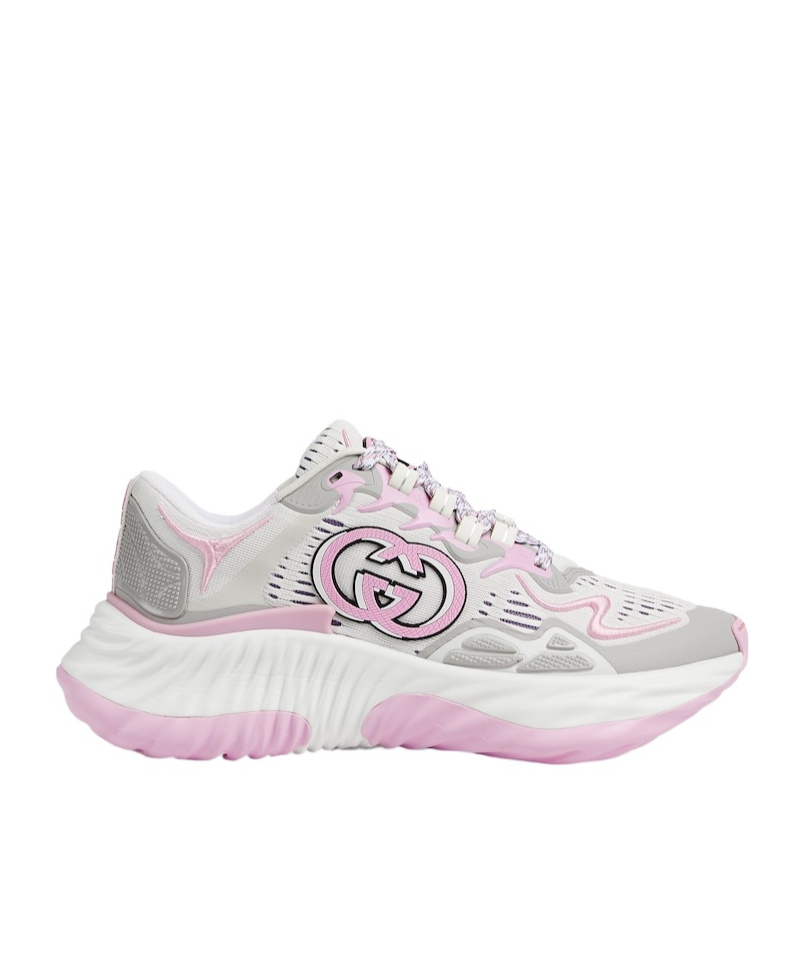 Gucci Ripple Lace-up Sneakers In White
