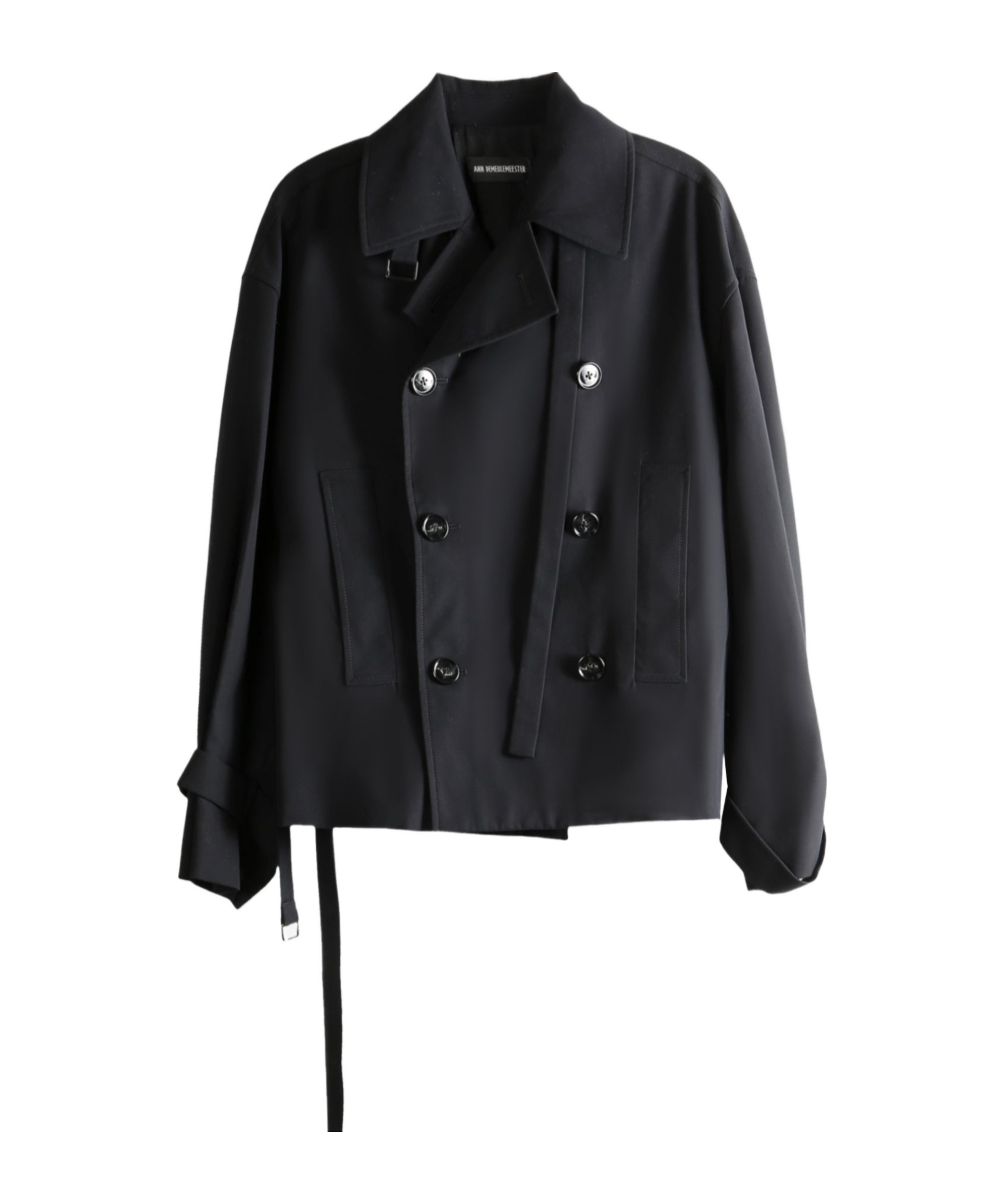 Ann Demeulemeester Double-breasted Casual Jacket In Black
