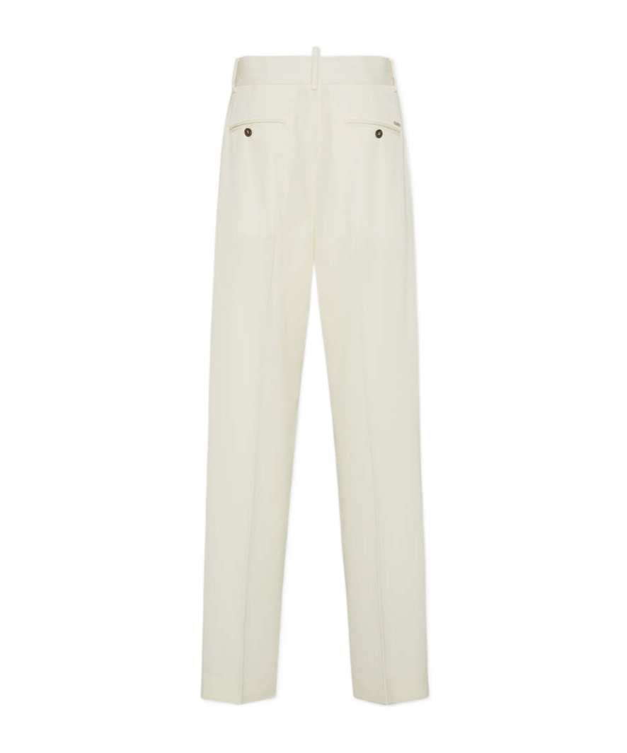 Dsquared2 Man Big Wool Pant In White
