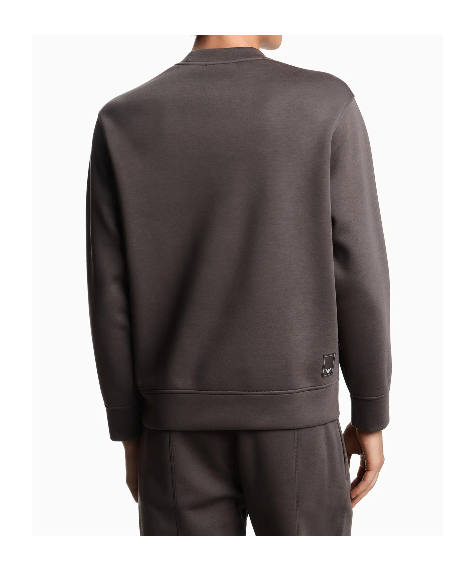 Emporio Armani Travel Essentials Sweatshirt In Double Jersey In Gray