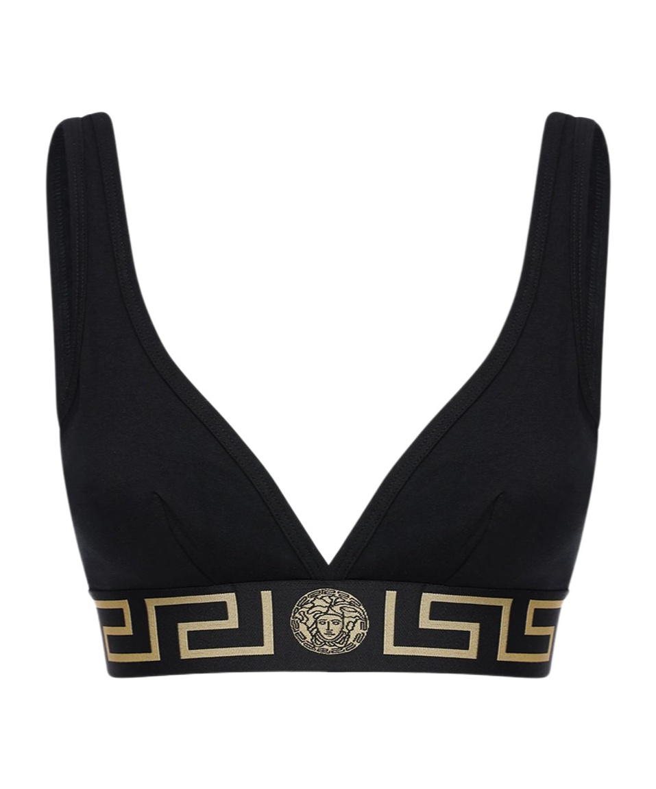 Versace Bra With Elastic Band Featuring The Greca Motif