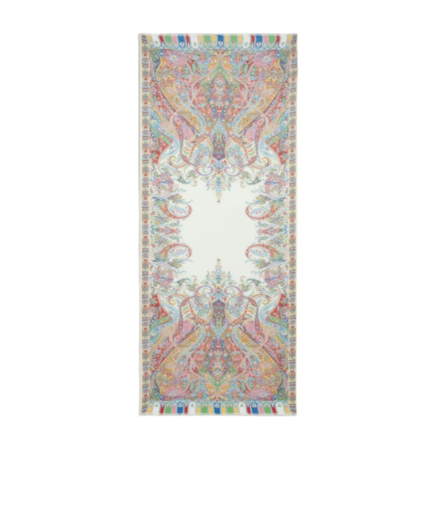 Etro Silk Scarf With Multicoloured Print In Multi
