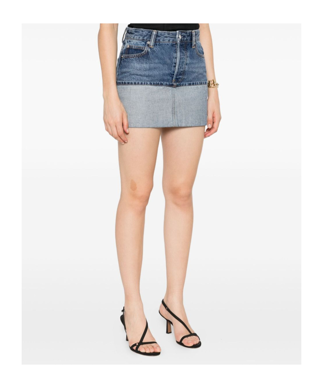 Alexander Wang Light Blue Denim Mini Skirt With Flap