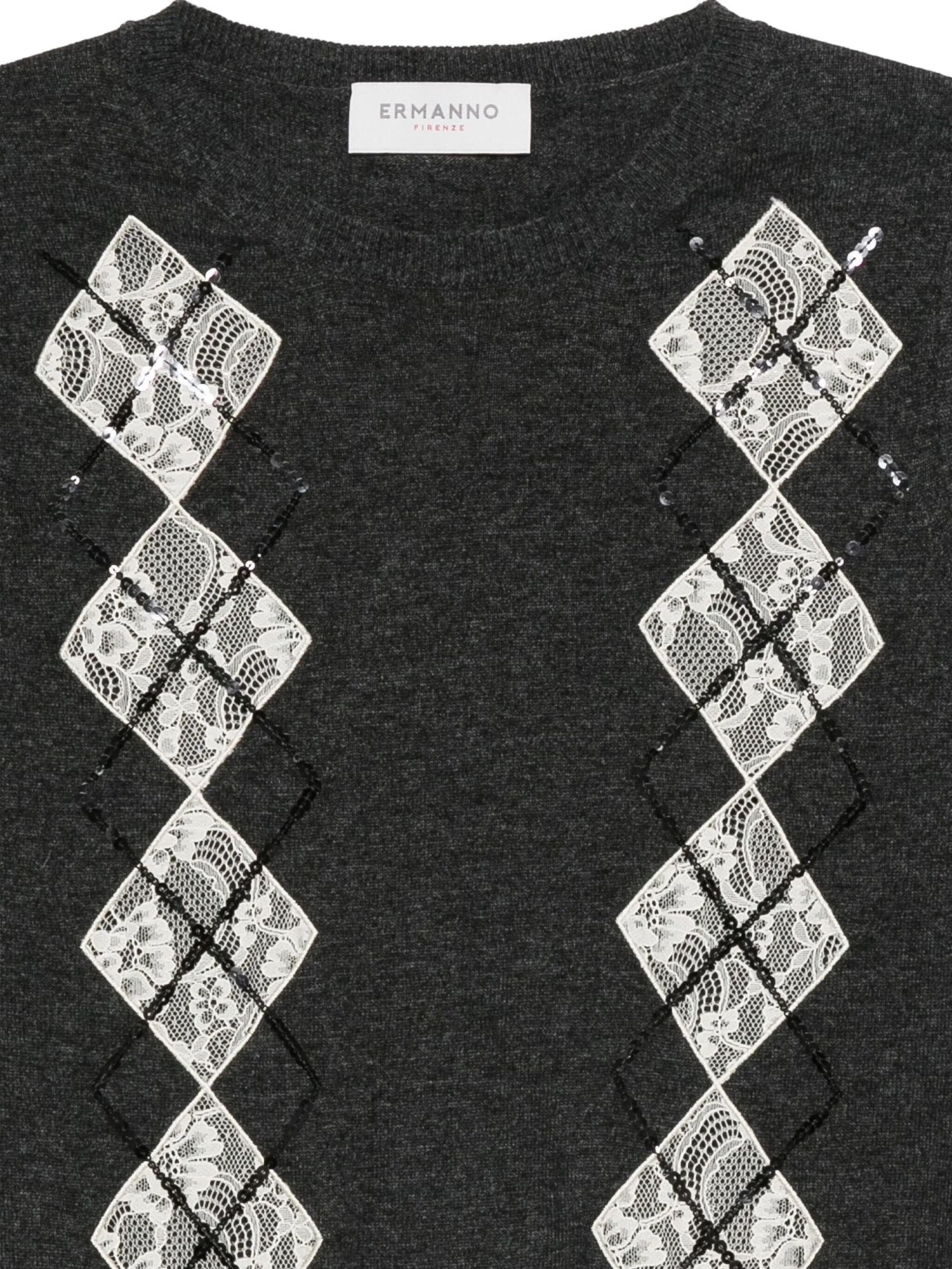 Ermanno Firenze Crew Neck Short-sleeved Sweater In Black