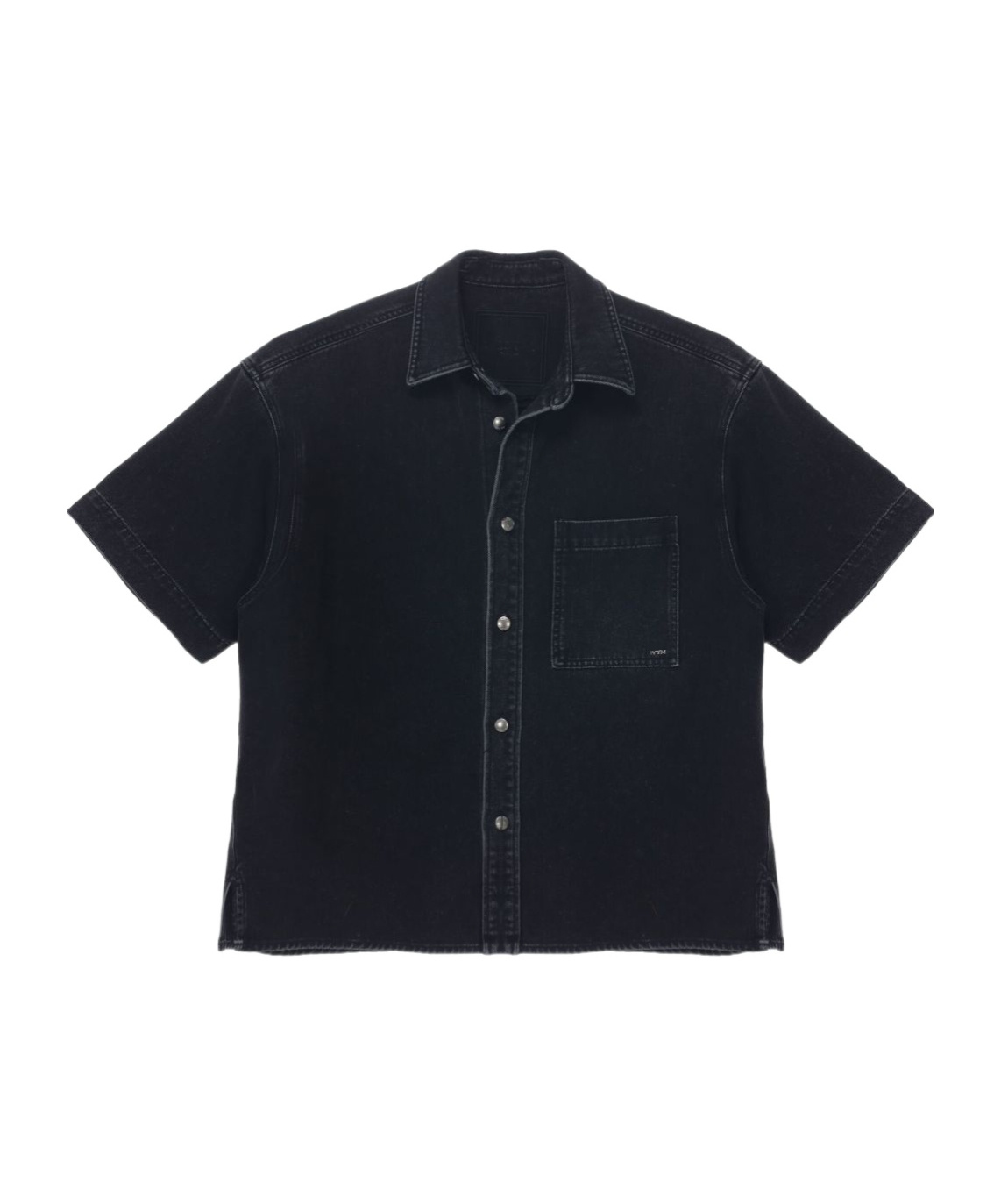 Wooyoungmi Short Sleeve Button Shirt With Graphic Print In Black