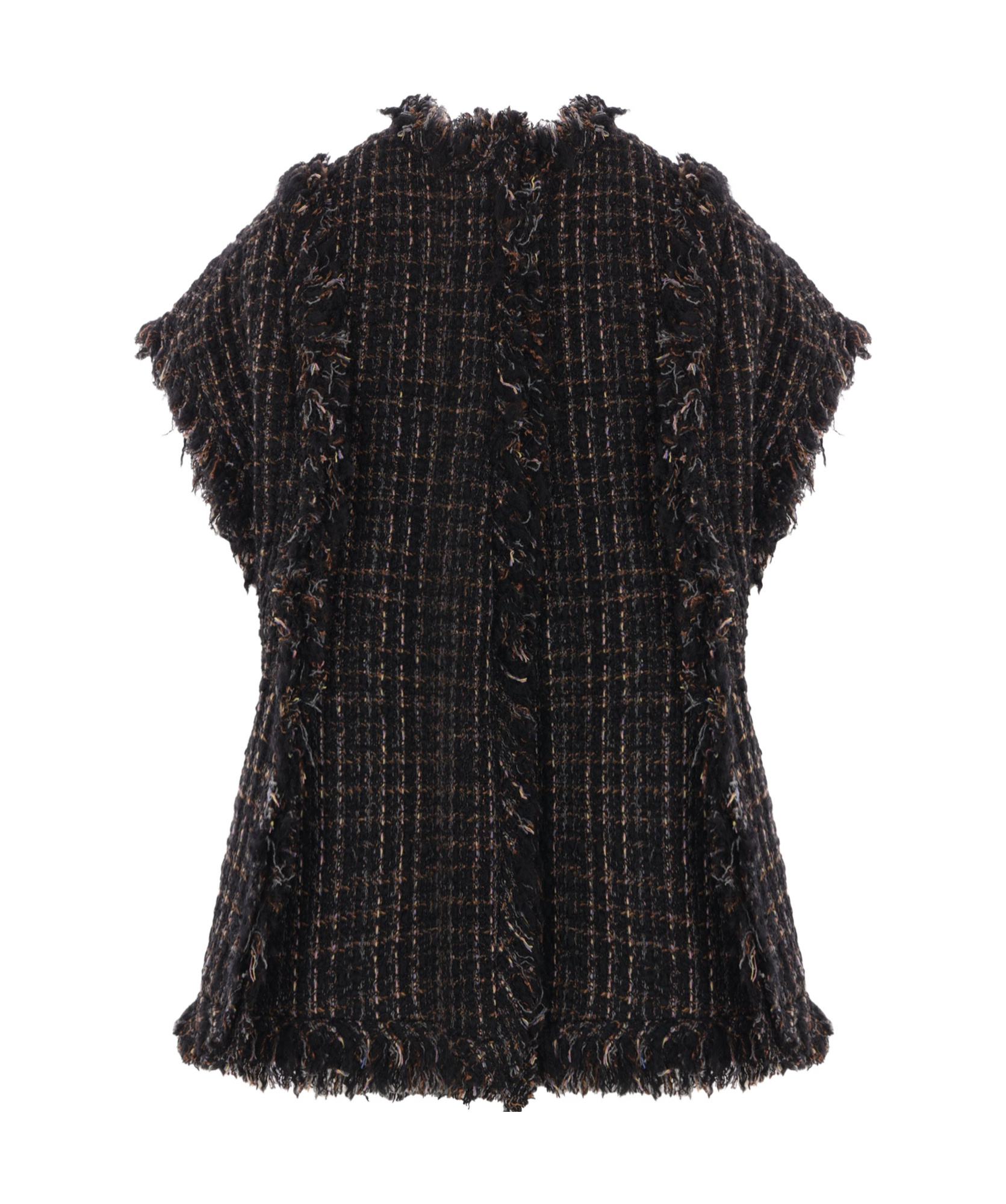 Sacai Fringed Jacket In Black
