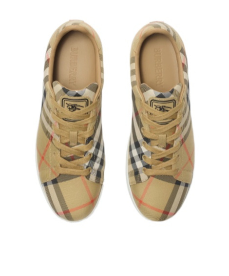 Burberry Check Set Sneakers In Brown