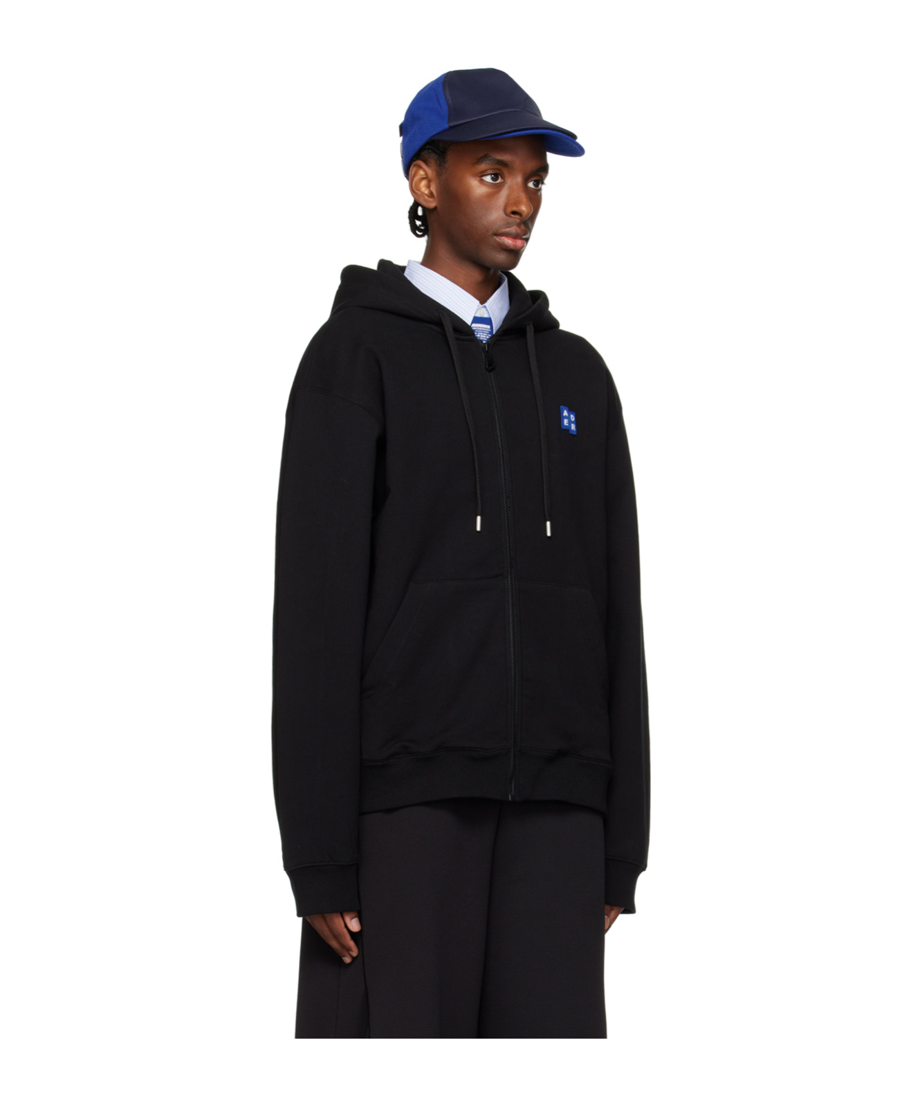 Ader Error Hooded Zipper Casual Jacket In Black