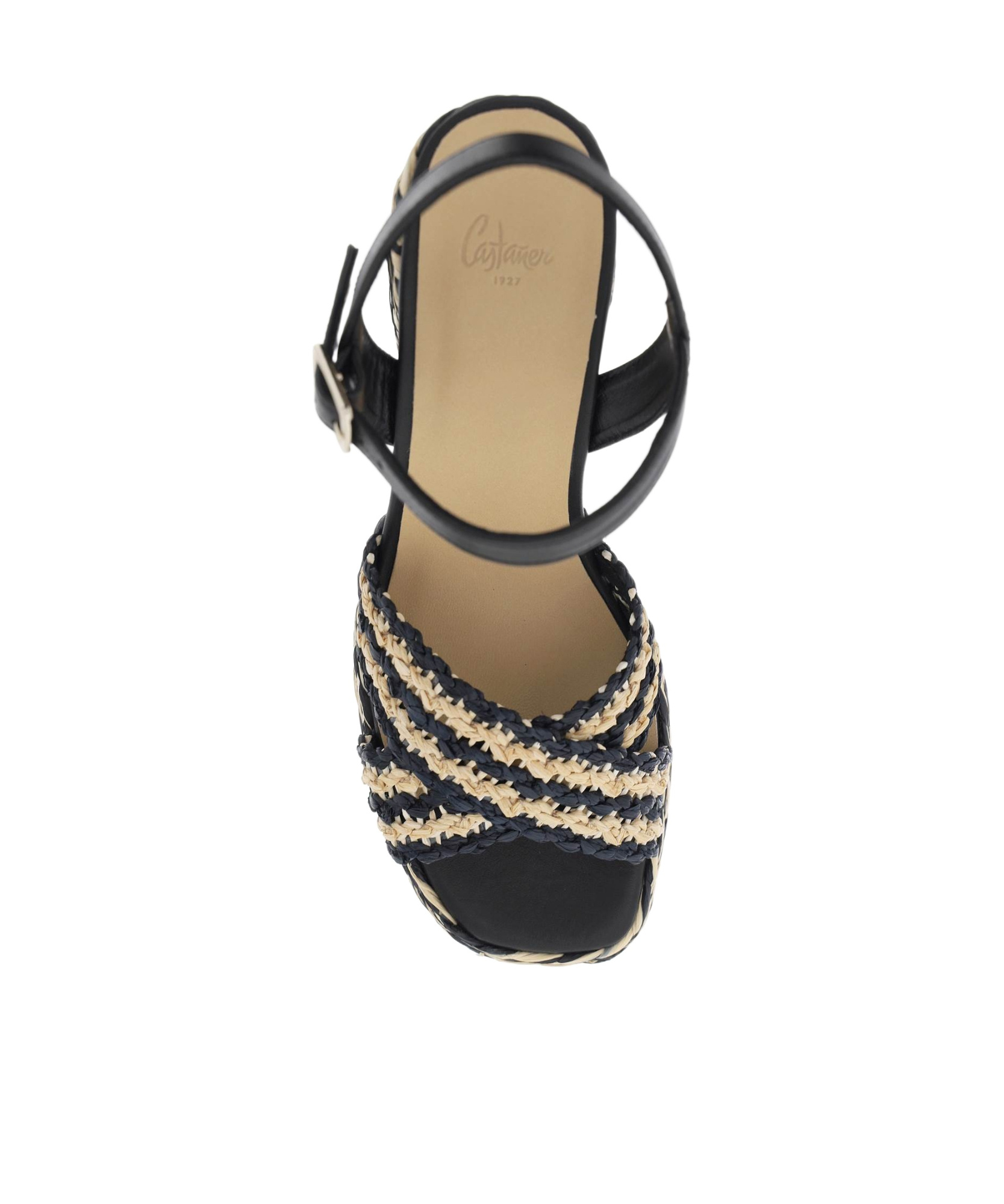 Shop Castaã±er Castañer Vicen Crossover Strap Platform Sandals In Multicolor