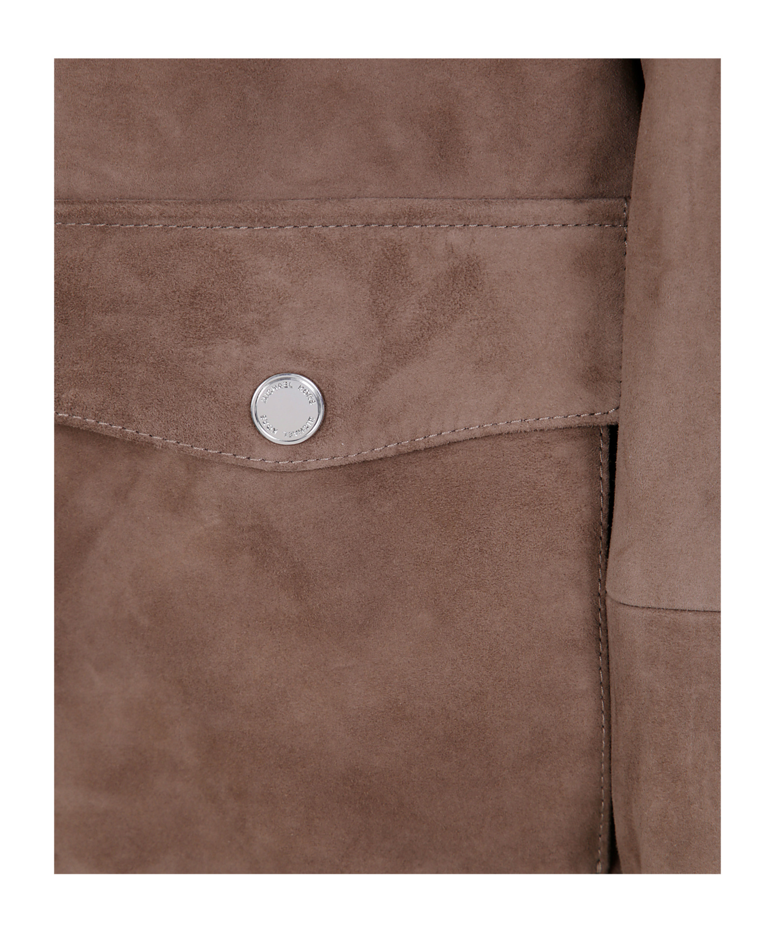 Michael Kors Bomber Jacket In Suede In Brown