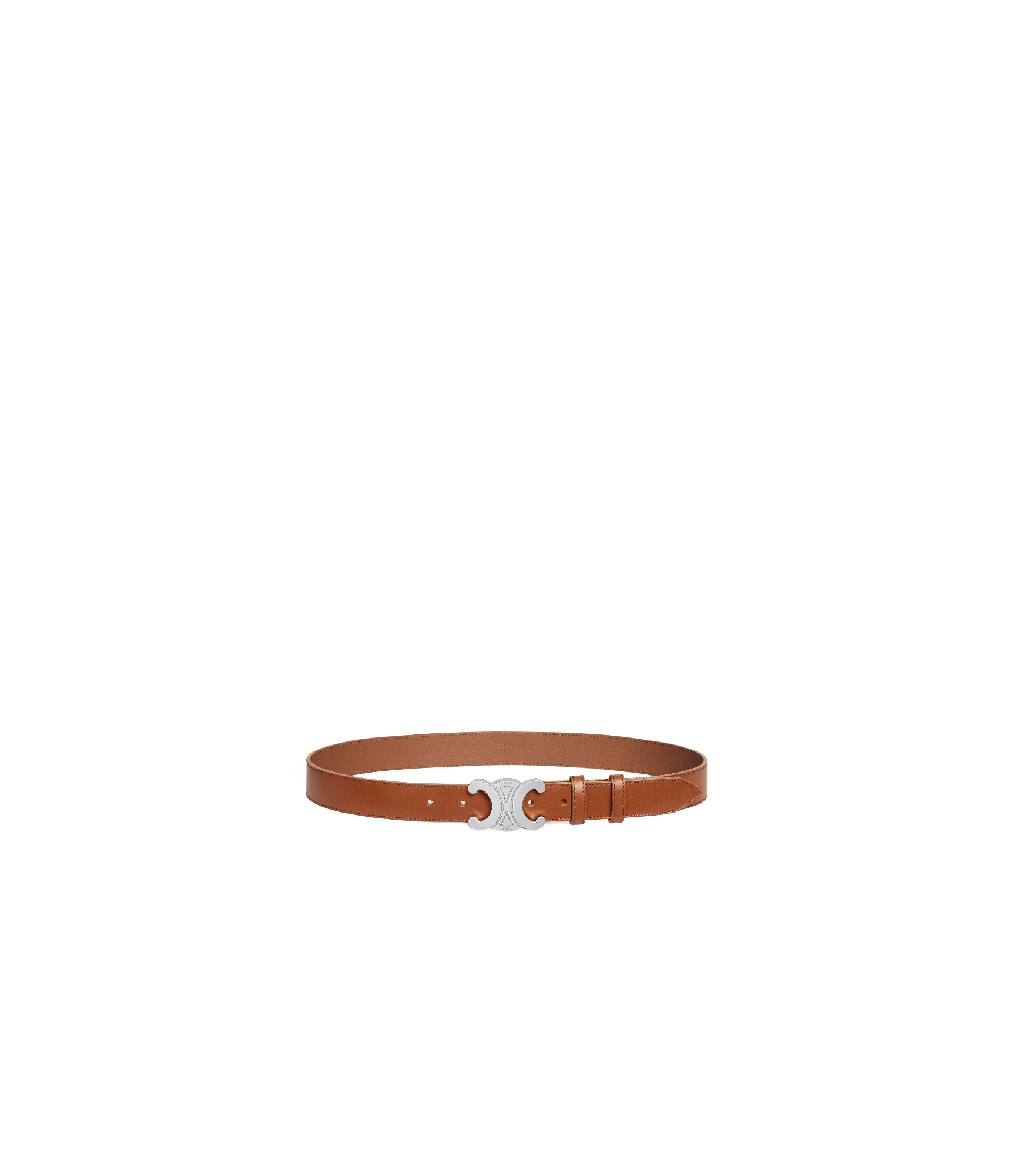 Celine Double-sided Belt In Brown