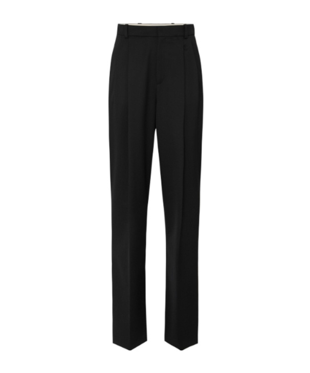 Elisabetta Franchi Pleat Detailed Straight-leg Trousers In Black