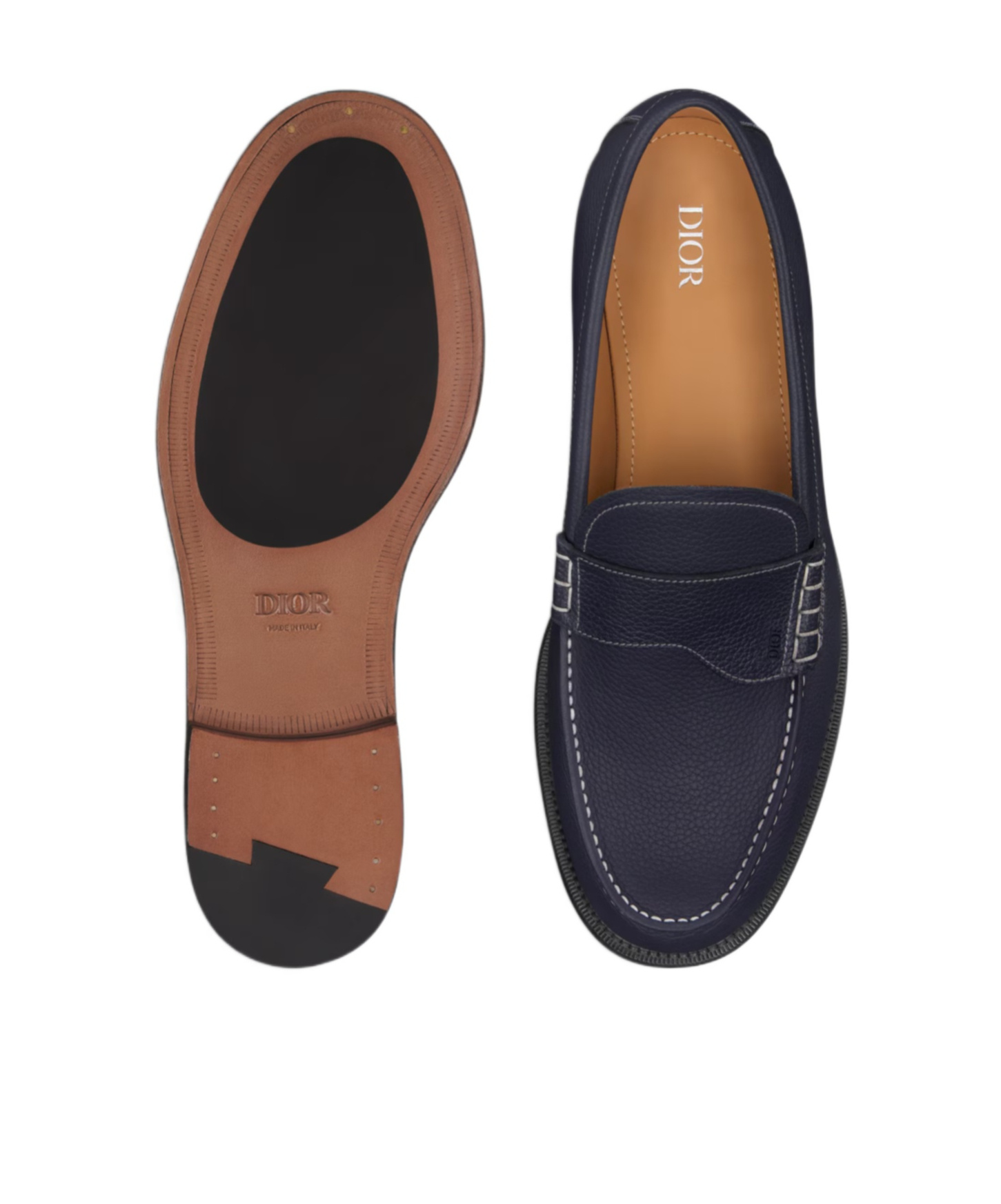 Dior Man Loafers Black Size 8 Calfskin In Black