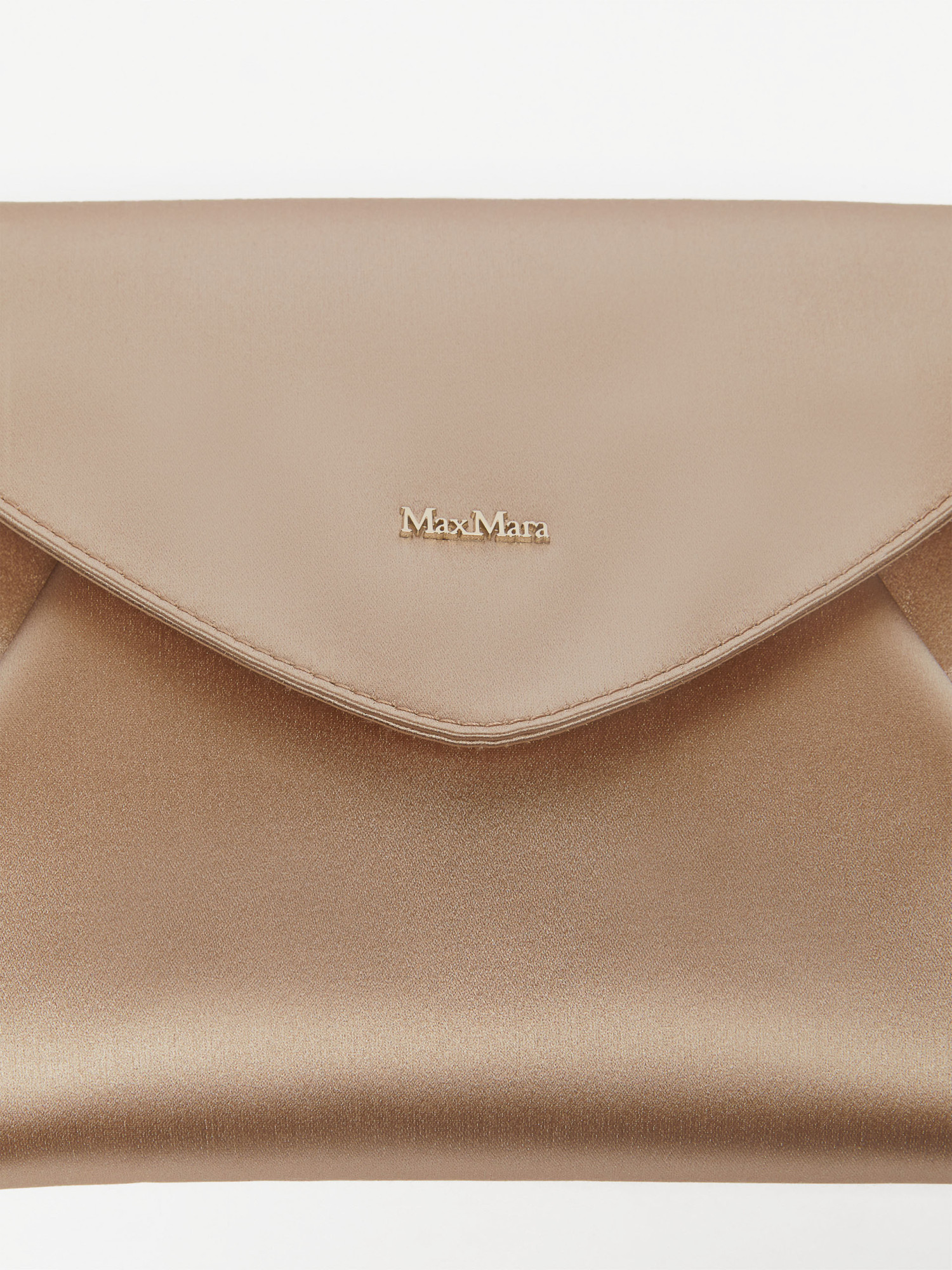 Max Mara Bolso De Mano En Satén De Viscosa Y Seda In White