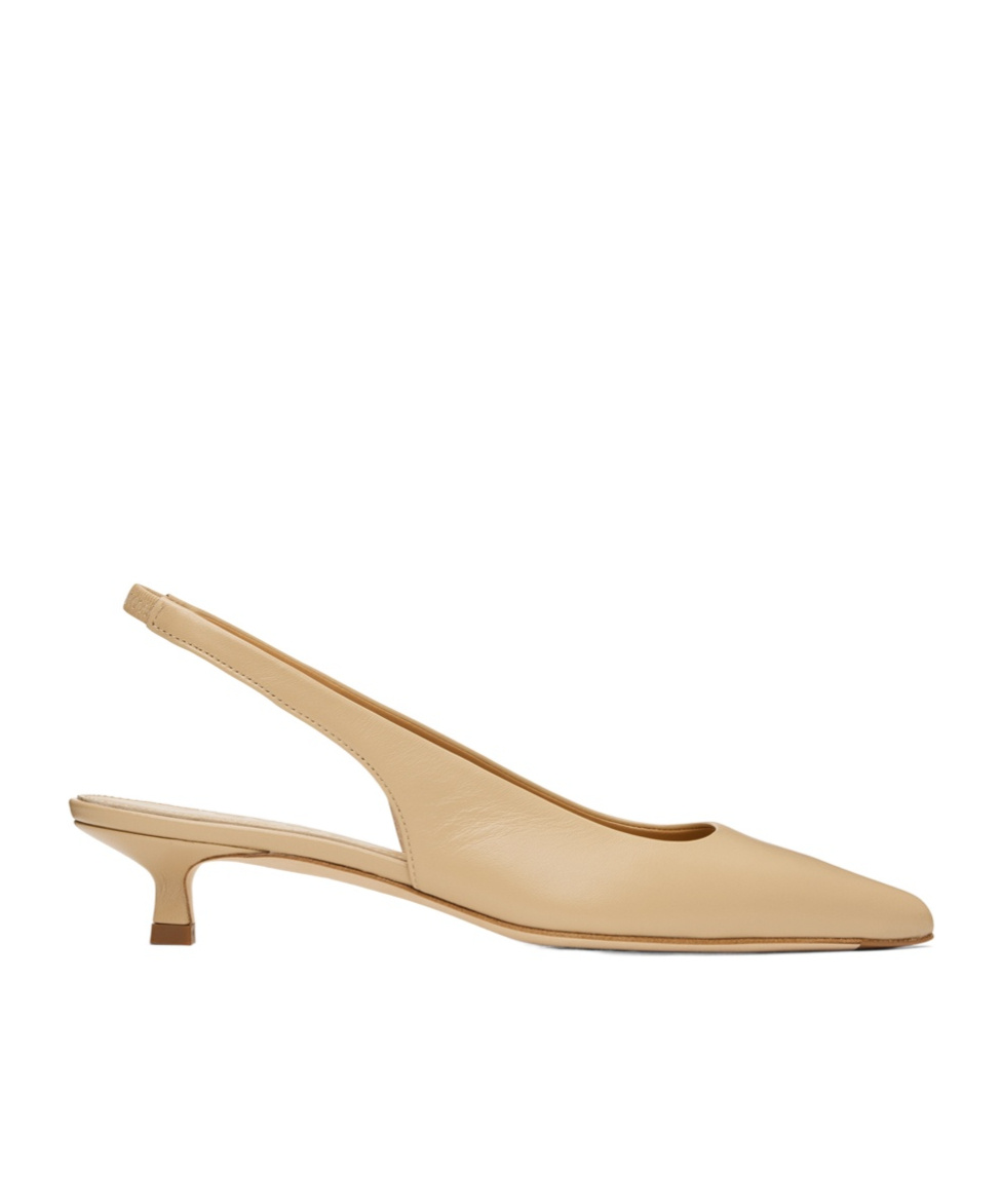 Shop Aeyde Valerie Pointed High-heeled Sandals In Nude