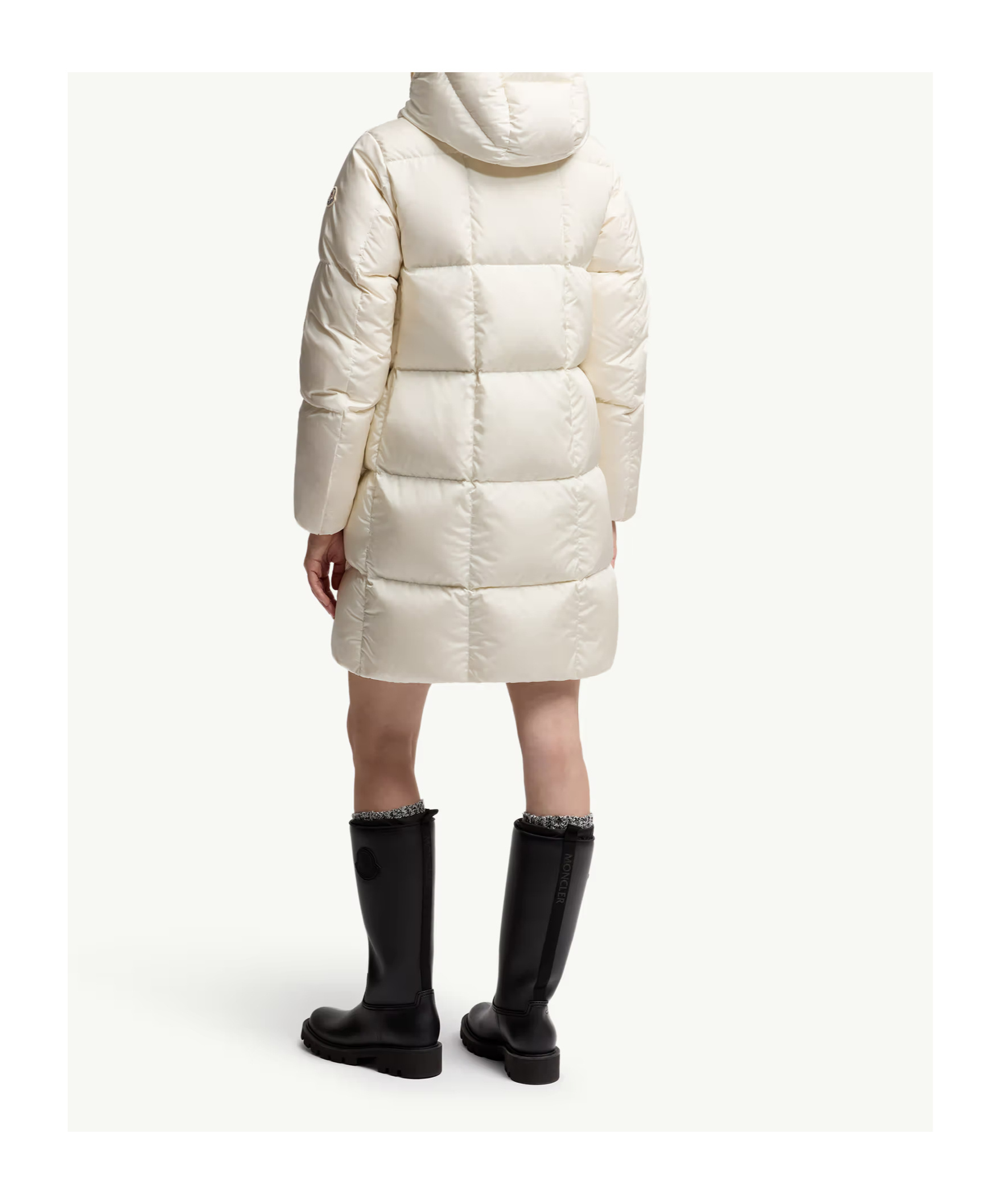 Moncler Long Sleeve Down Jacket In Neutral