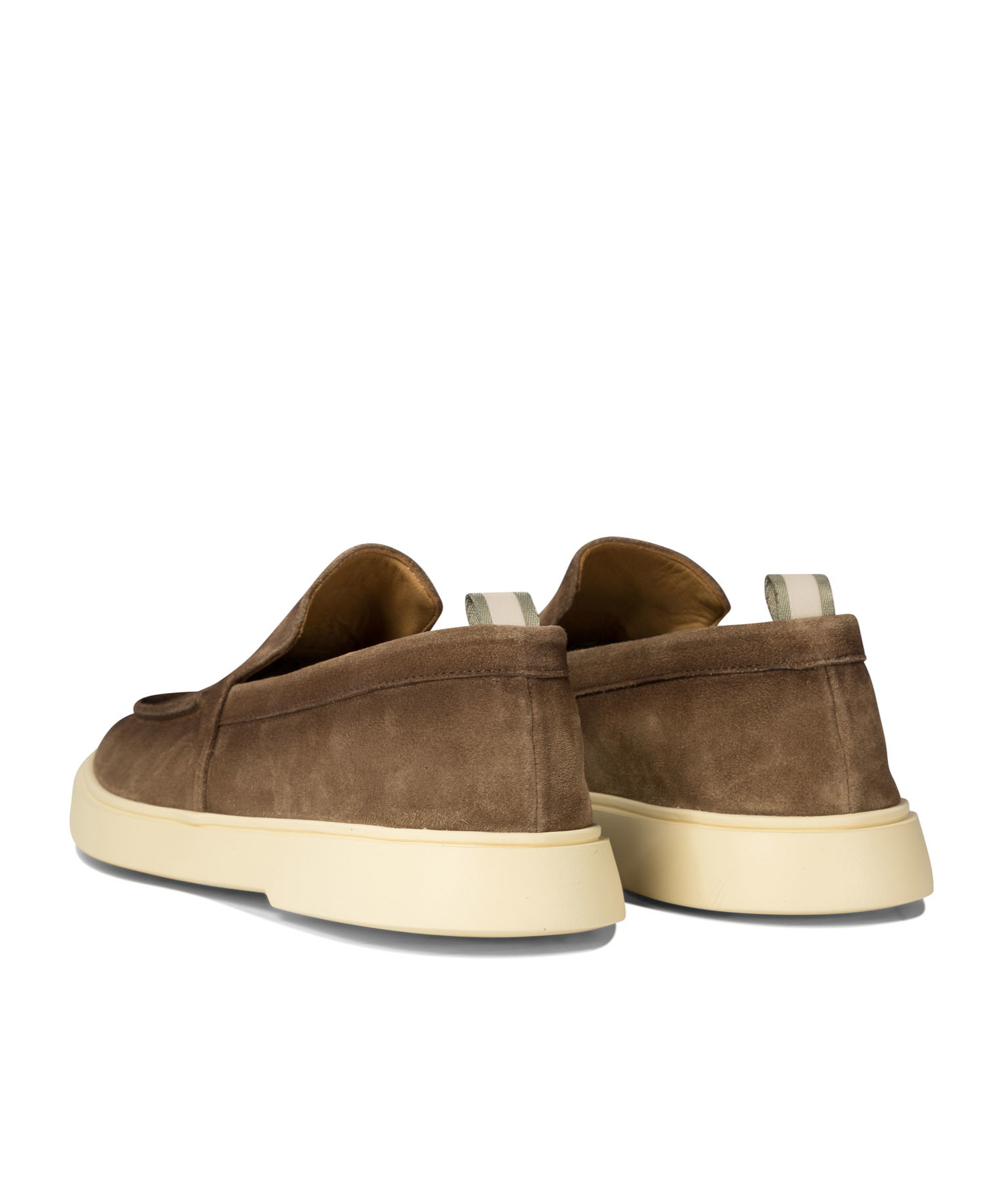 Officine Creative Mens Khaki Bones Slip-on Suede Penny Loafers In Brown