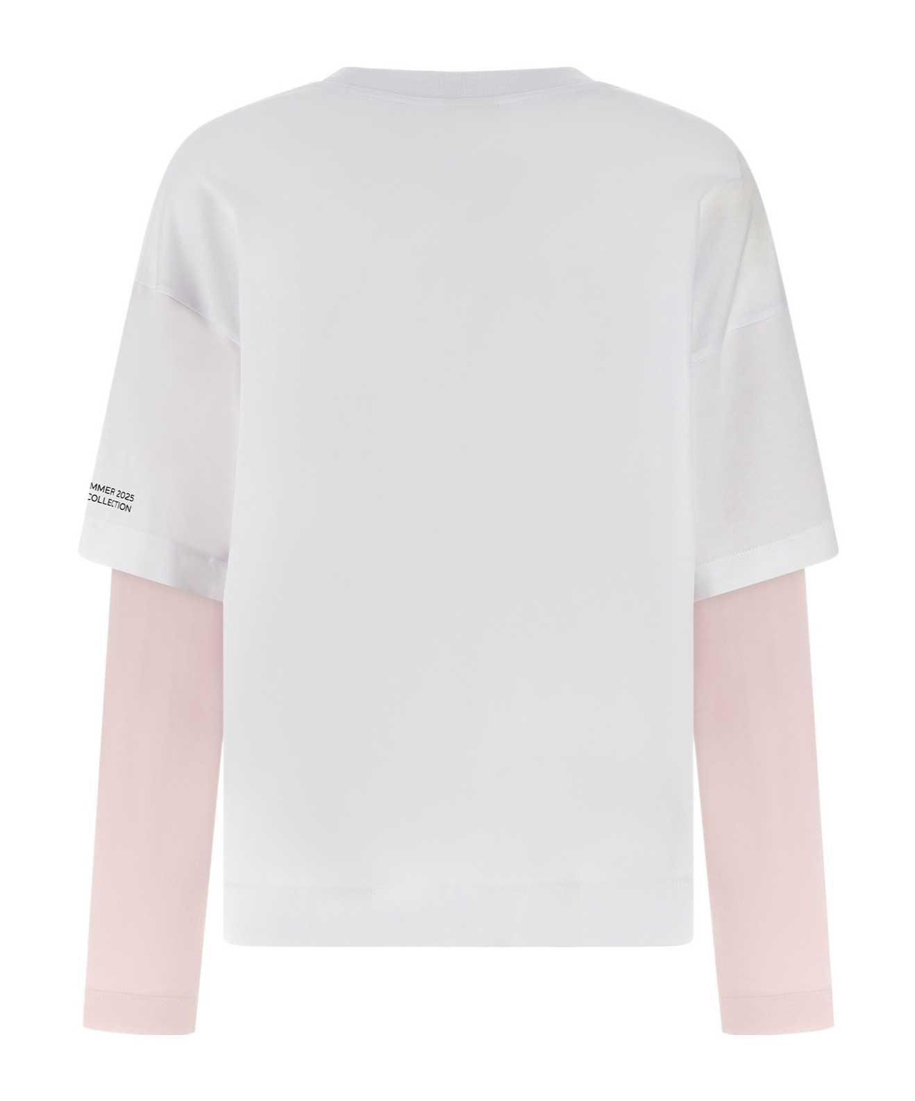 Dries Van Noten Hemmings Printed Double-sleeved T-shirt In White