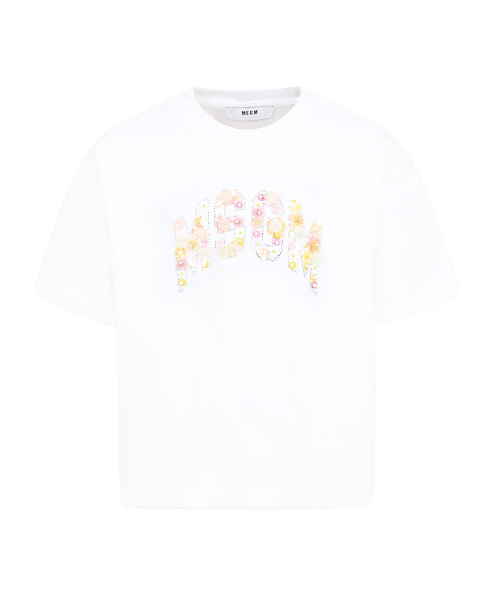 Msgm Short-sleeved T-shirt In White