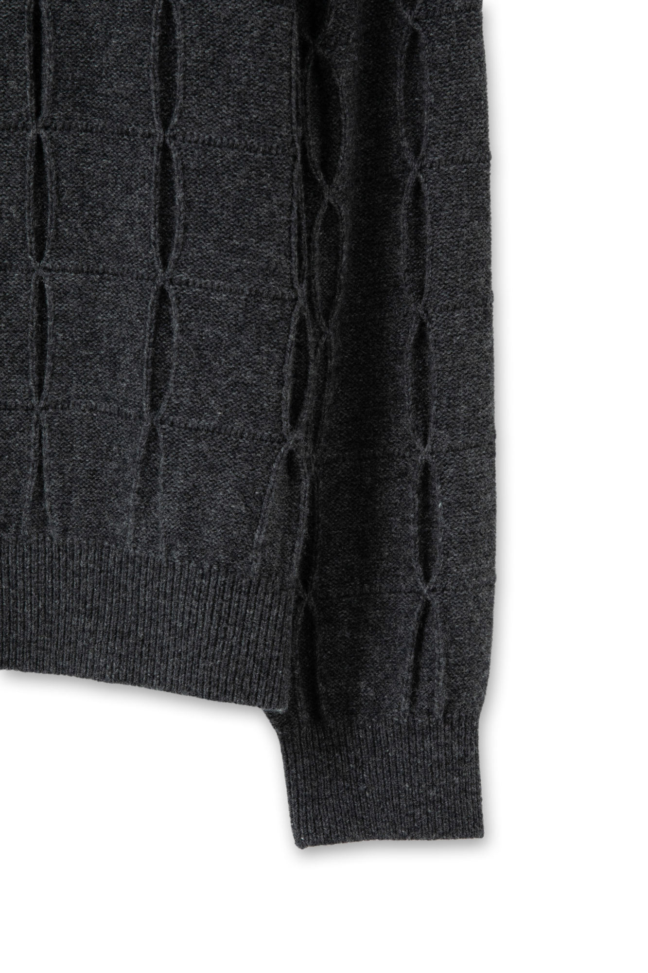 Shop Wooyoungmi Knitting Detail Sweater In Black