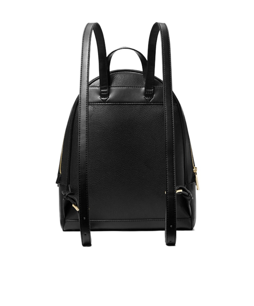 Michael Kors Rhea Medium Pebbled Leather Backpack In Black