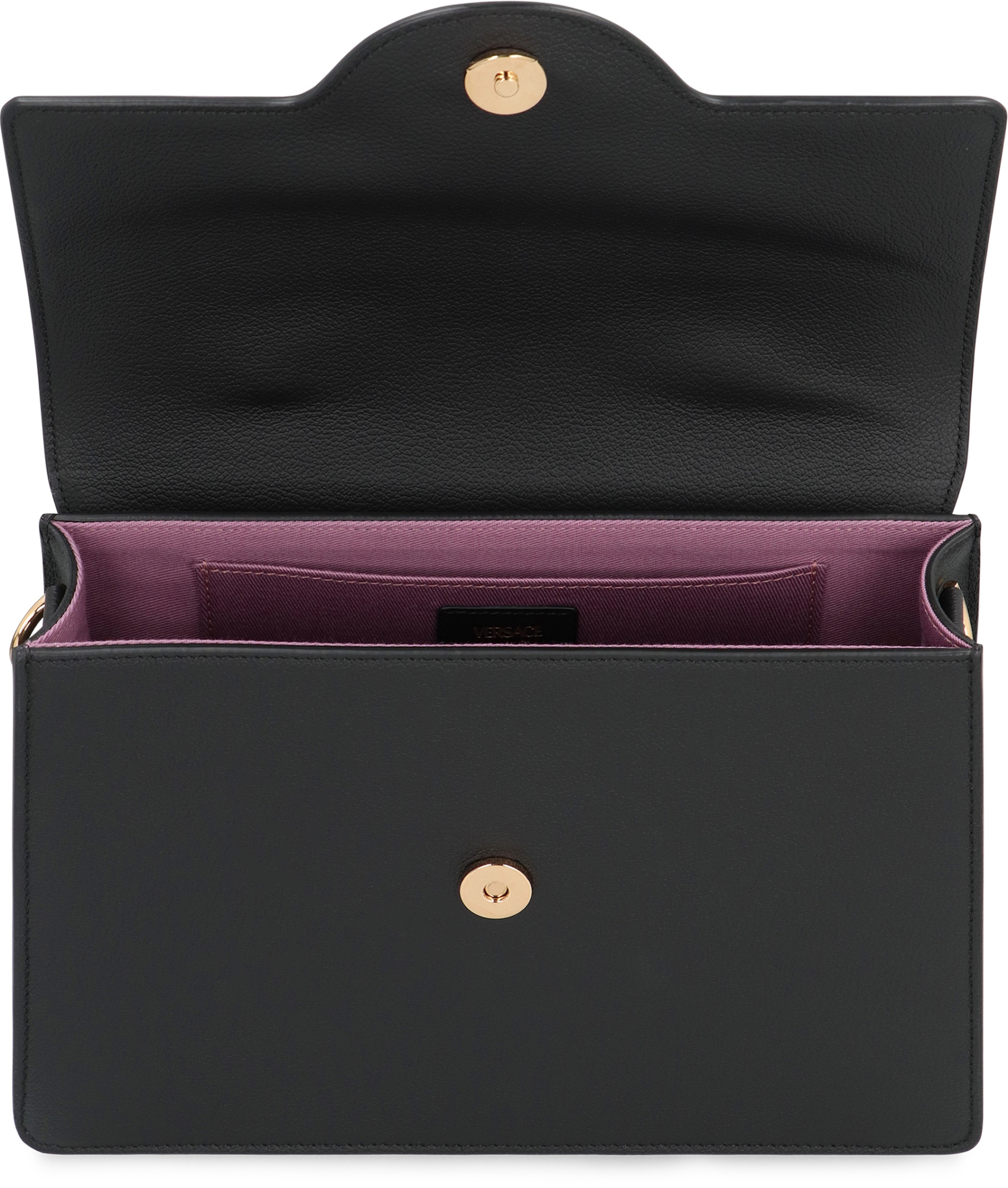 Versace Flap Shoulder Bag In Black