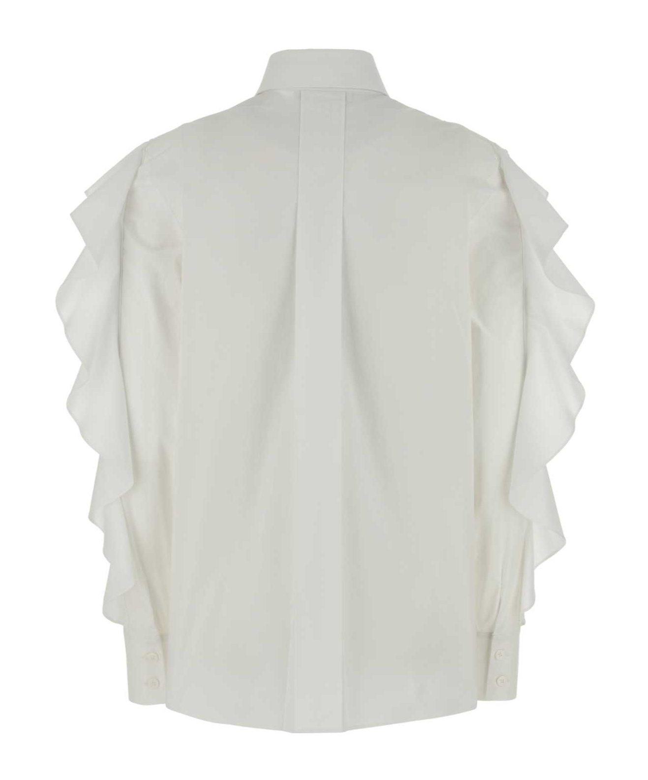 Alberta Ferretti Alberta Ferreti Stretch Poplin Cotton Shirt In White