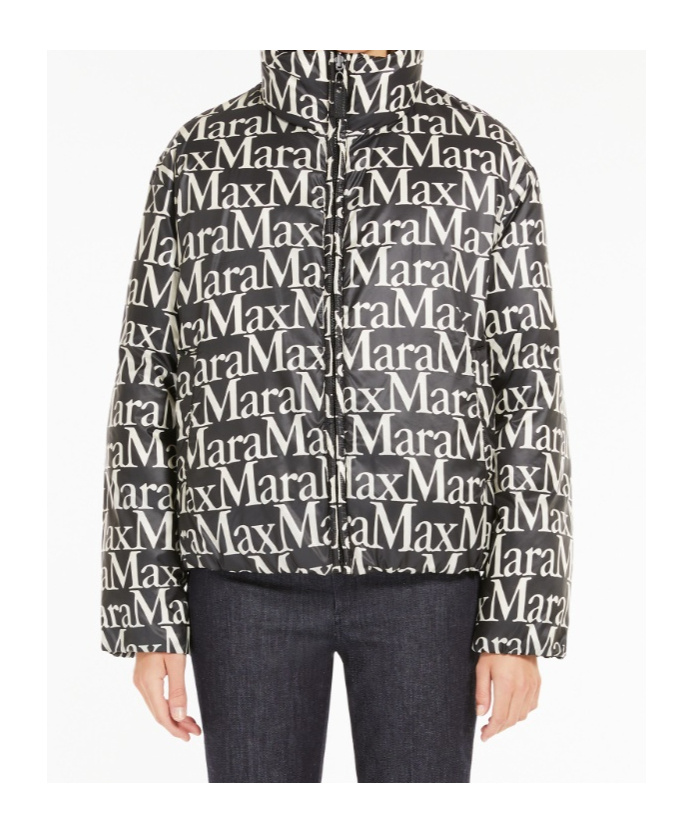 Max Mara Long-sleeved Down Jacket In Black