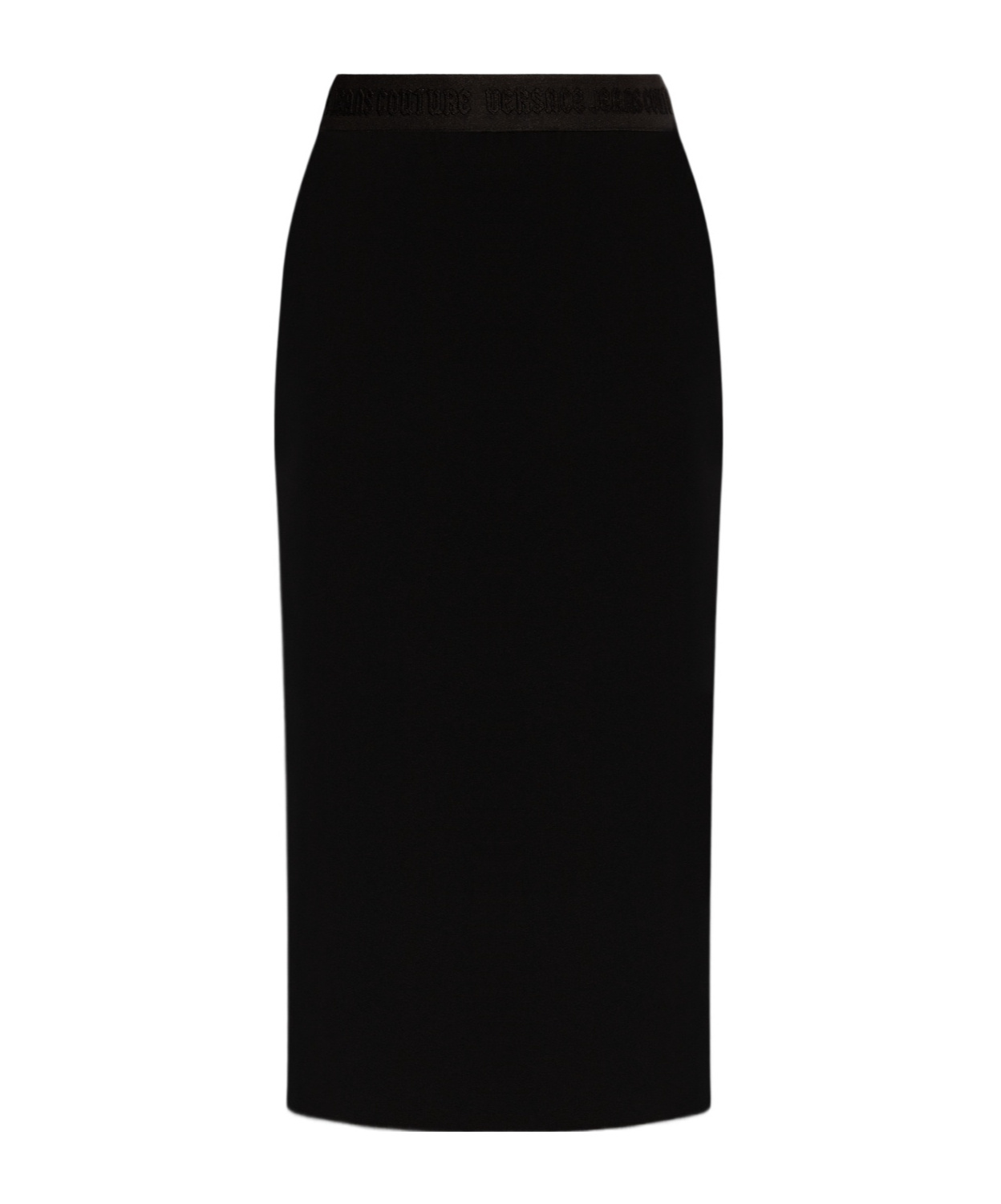 Versace Jeans Crystal-embellished Midi Skirt In Black