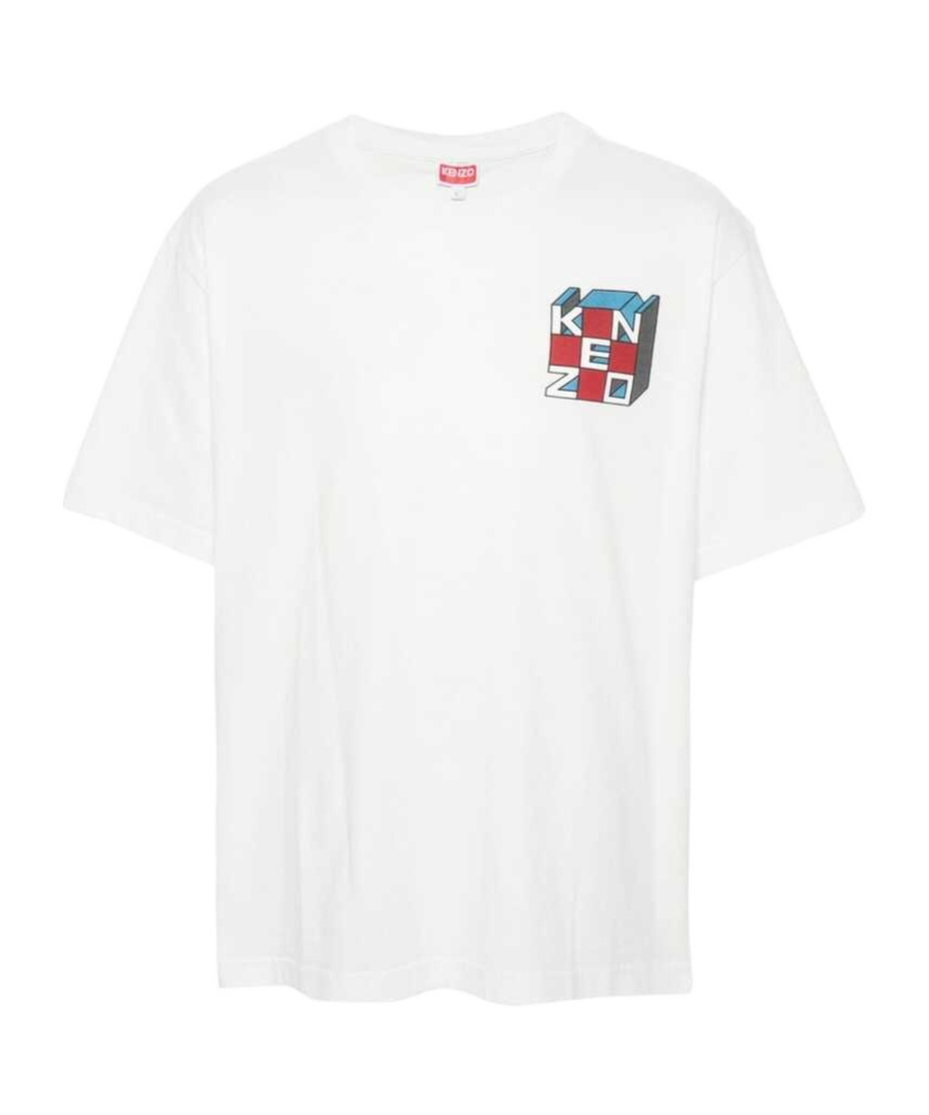 Kenzo Kube Logo-print T-shirt In White