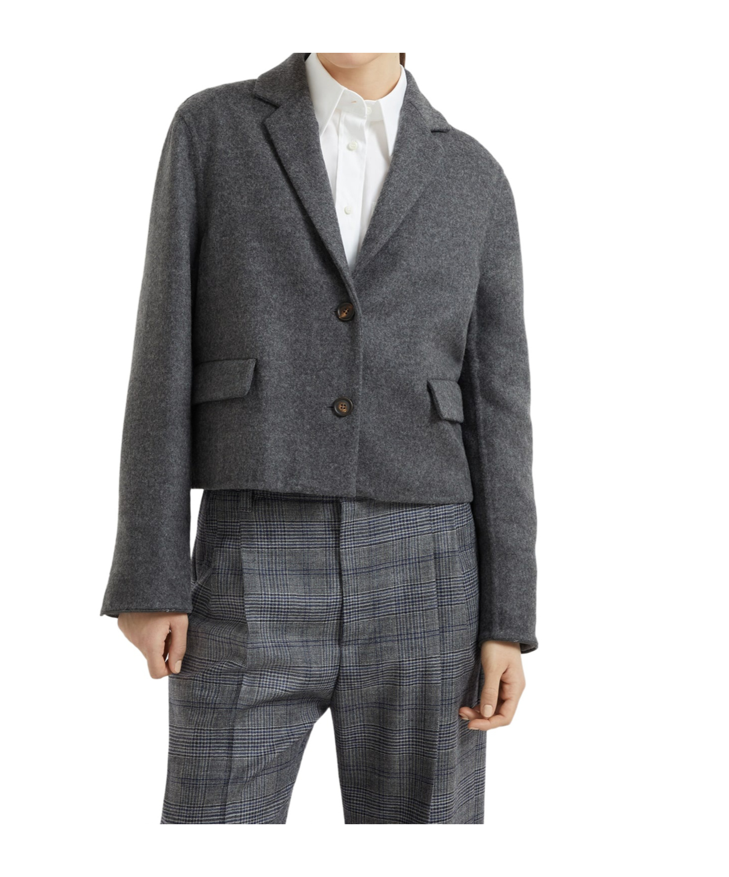 Brunello Cucinelli Cropped Blazer In Black