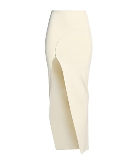 Rick Owens Plain Knit Pencil Skirt In Ivory White
