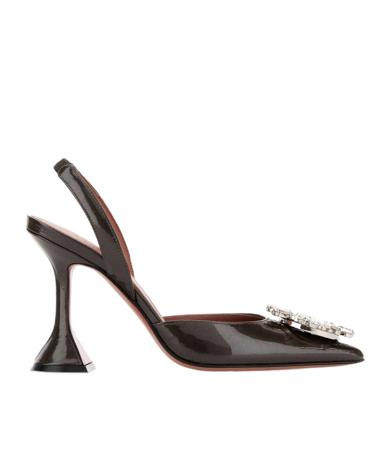 Amina Muaddi Chocolate Leather Begum Pumps In Brown