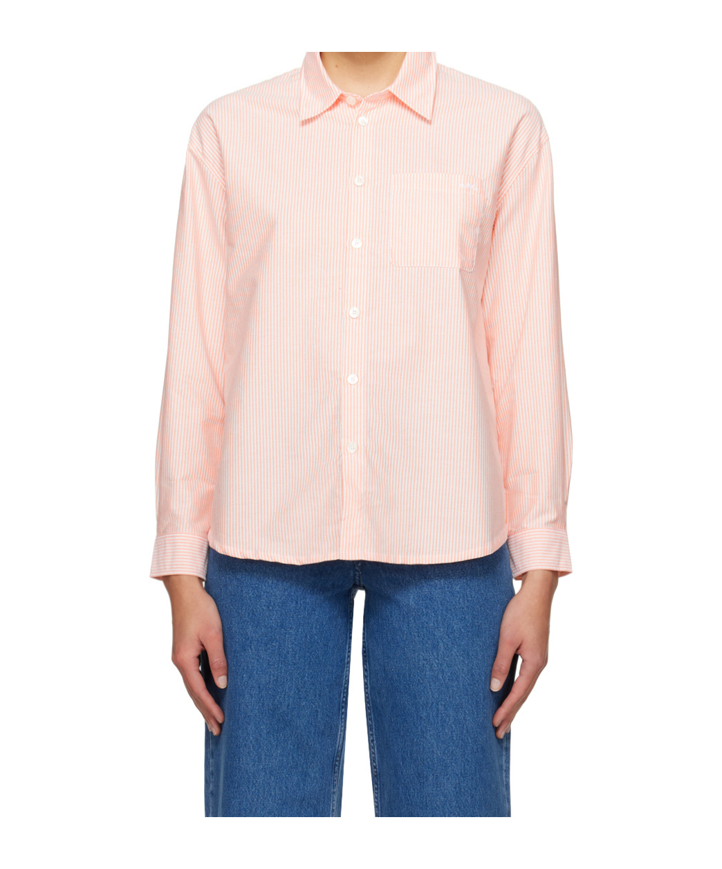 Shop Apc Greg Cotton Shirt In Nude