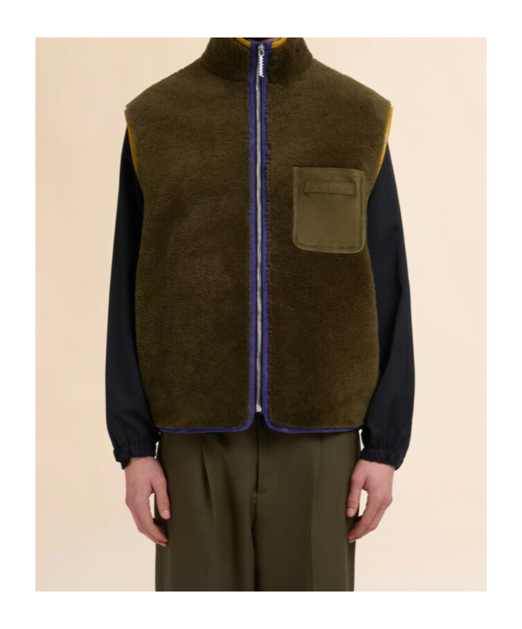 Marni Fleece Gilet In Multi